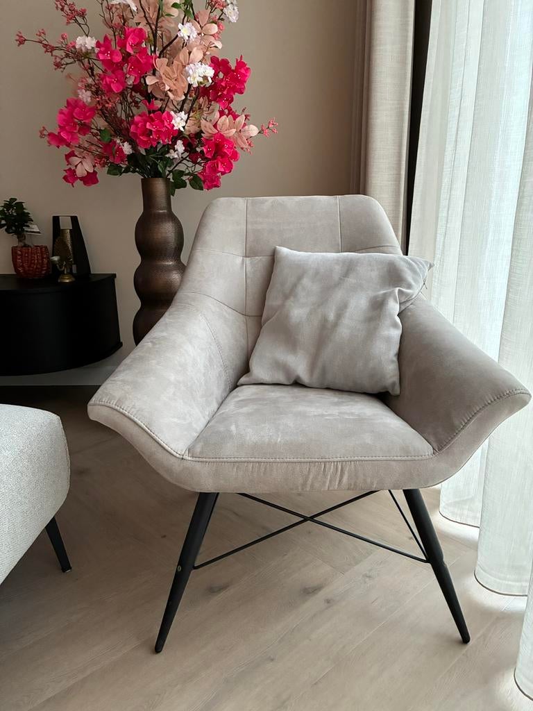 Comfortabele fauteuil van Henders en Hazel, Ophalen, Zo goed als nieuw, Stof, 75 tot 100 cm