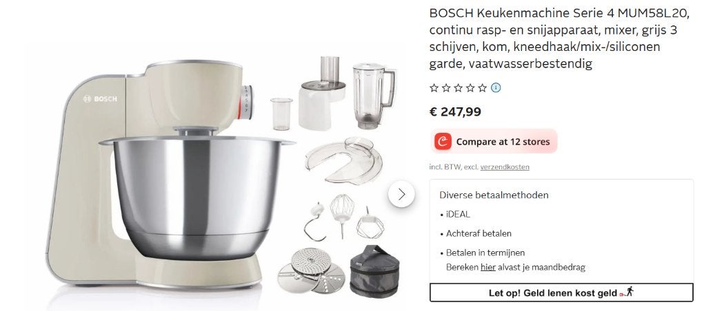 Keuken mengmachine Bosch (nieuw), Overige typen, Kunststof, Nieuw, Bosch