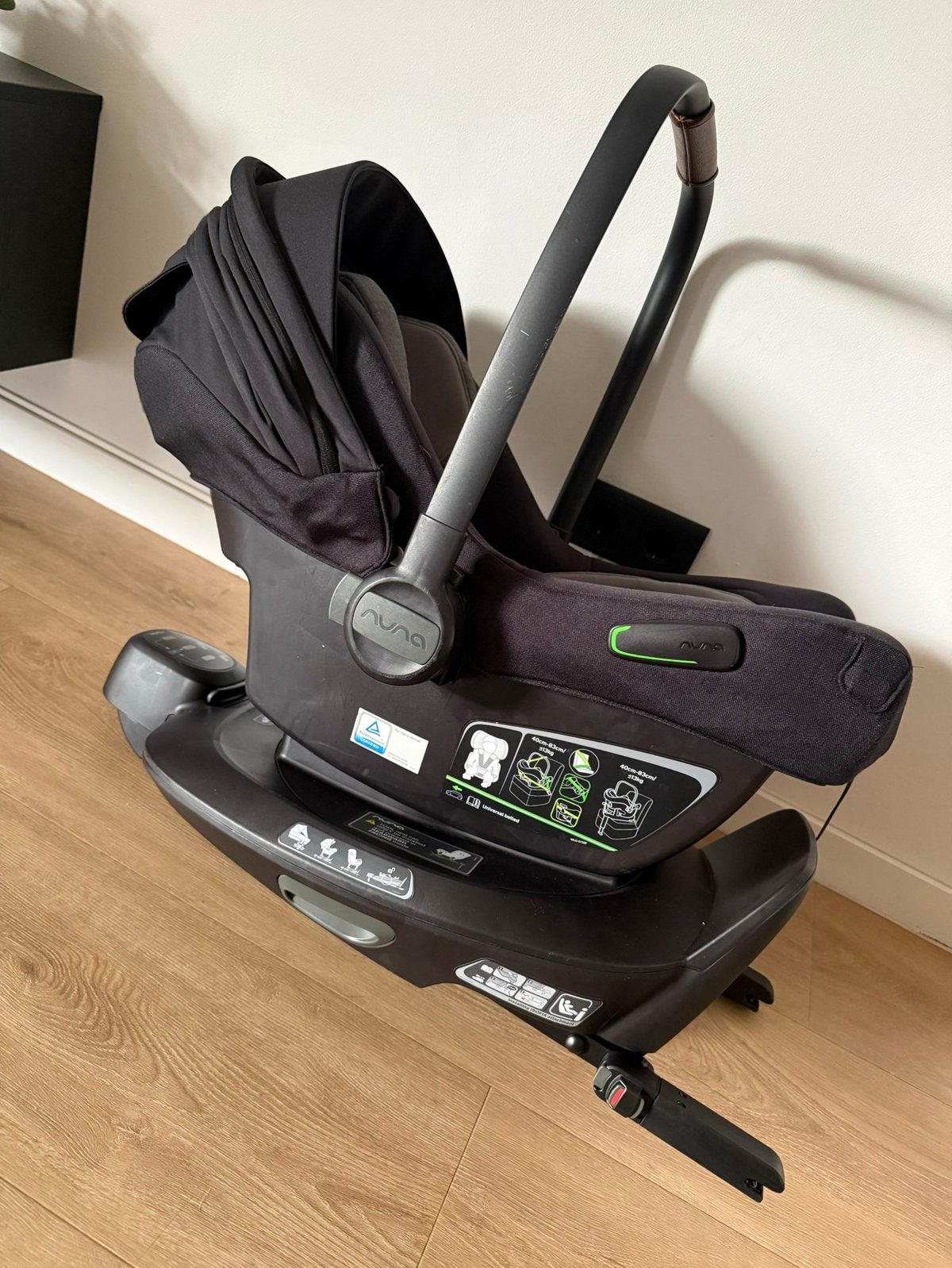 Nuna Pipa Next autostoel + Nuna Base Next ISOFIX 360, Kinderen en Baby's, Verstelbare rugleuning, Gebruikt, Isofix, 0 t/m 13 kg