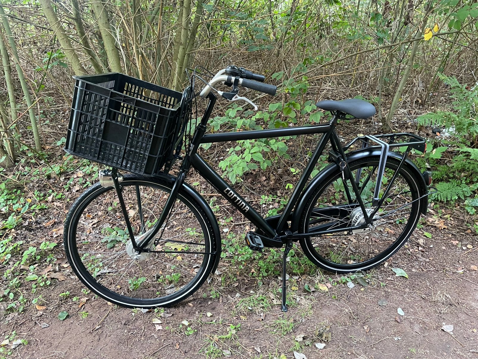 Cortina u4 mat zwart 28 inch framemaat 60 cm, Fietsen en Brommers, Versnellingen, Zo goed als nieuw, 57 tot 61 cm, Trommelrem