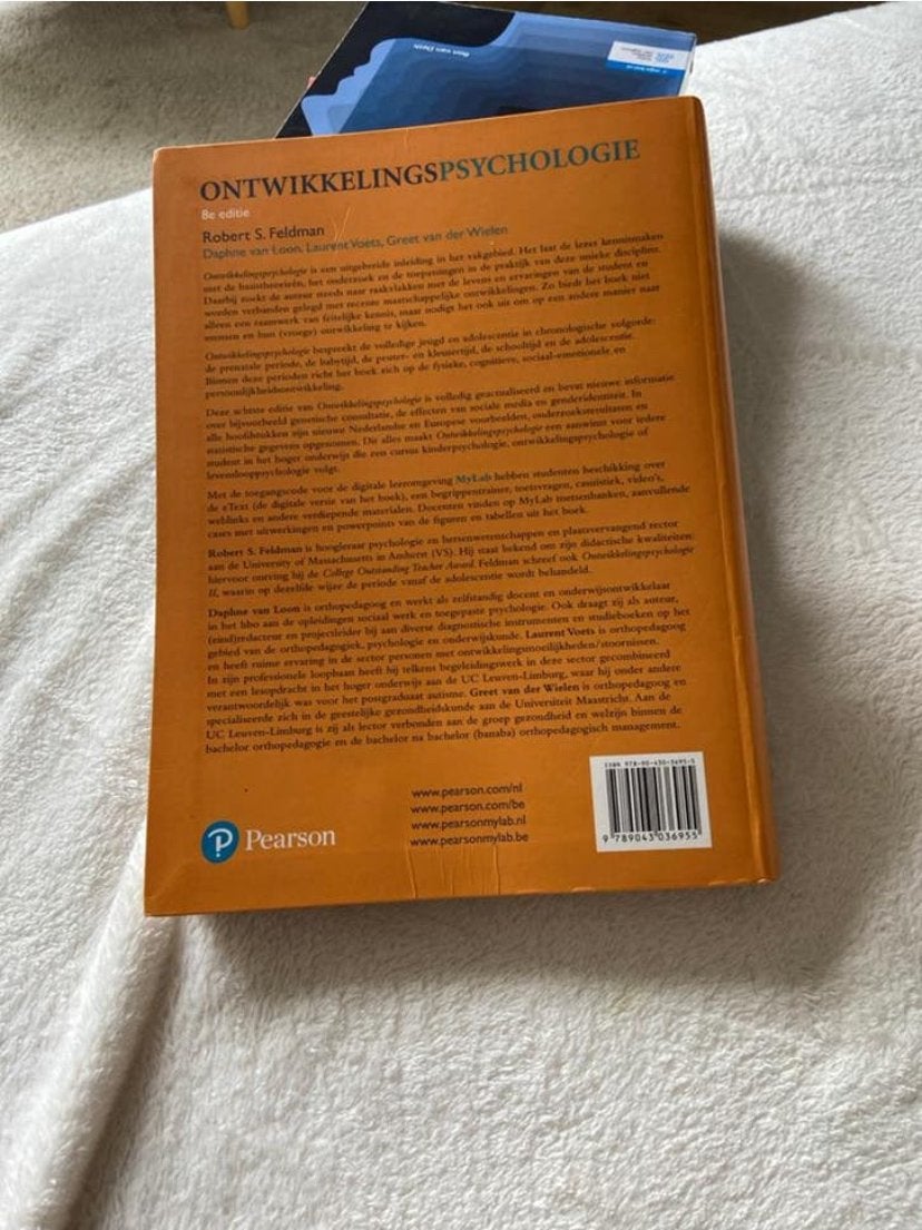 Ontwikkelingspsychologie - Robert S. Feldman (8e editie), Ophalen of Verzenden, Gamma, Zo goed als nieuw, MBO