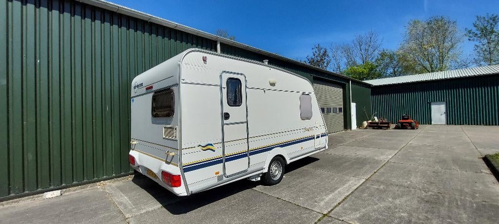Sprite Super 410 caravan, Vast bed, Tot en met 2, Luifel, Treinzit