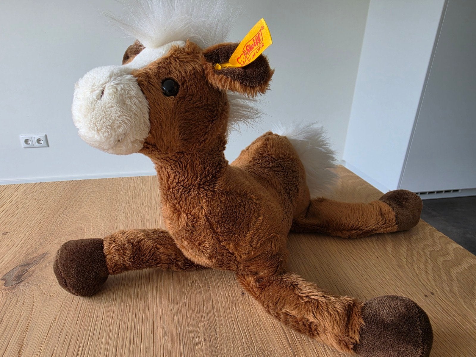 Steiff Ferdy Pony Knuffel - Zo goed als nieuw, Paard, Overige karakters, Ophalen of Verzenden, Middelgroot (20 tot 80 cm)