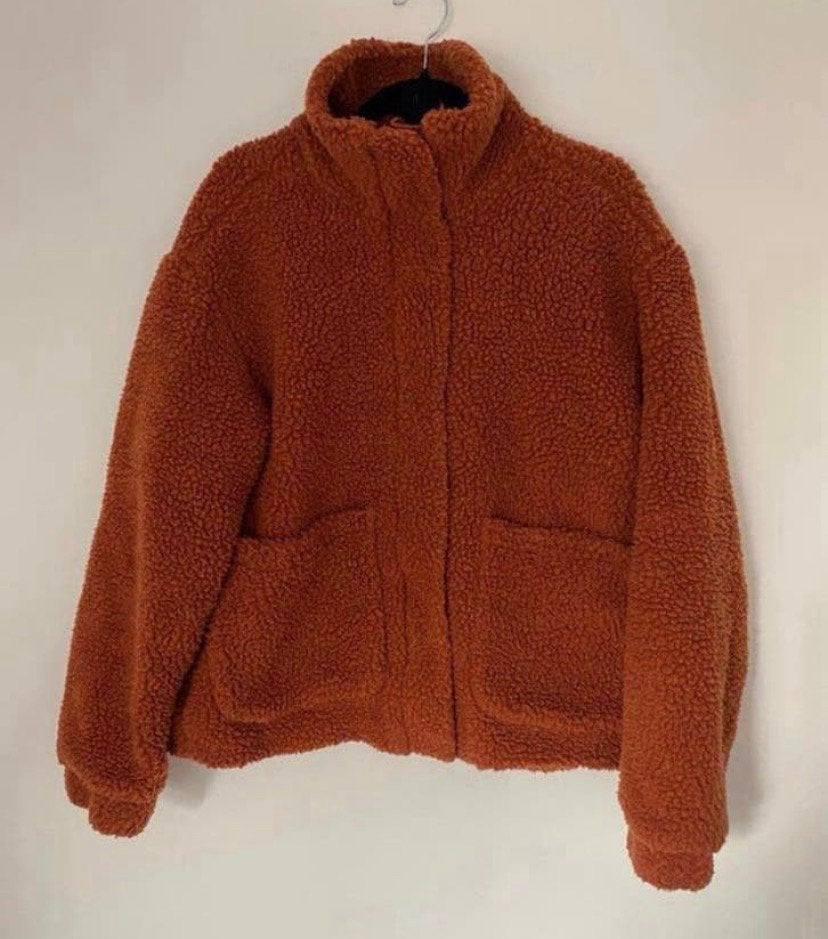 Wollen Winterjas / vest maat m., Kleding | Dames, Jassen | Winter, Verzenden, Zo goed als nieuw, Maat 38/40 (M), Oranje
