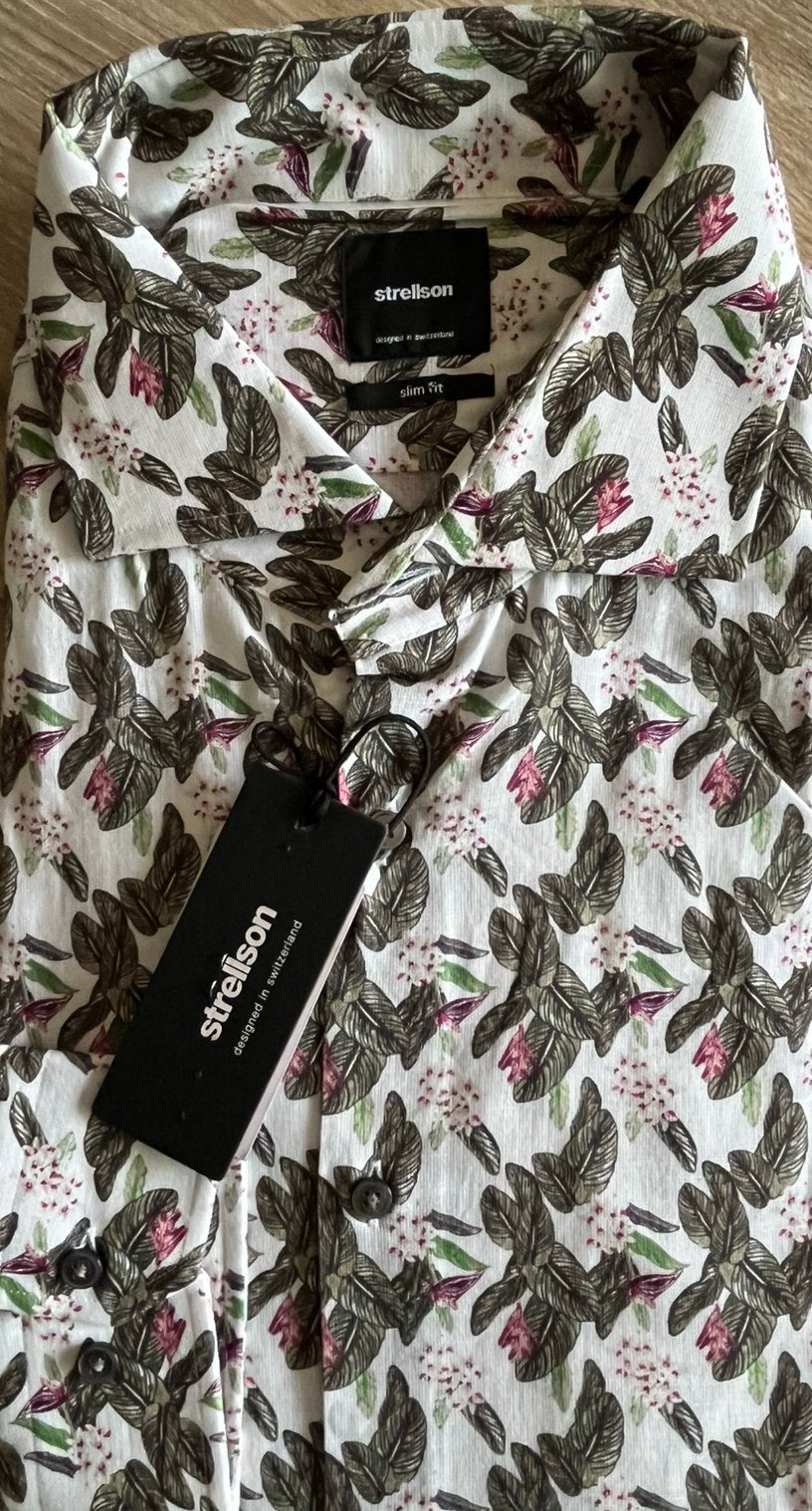 Strellson slimfit overhemd, maat 43, nieuw, wvp €79,95, Strellson, Overige kleuren, Nieuw, Ophalen of Verzenden