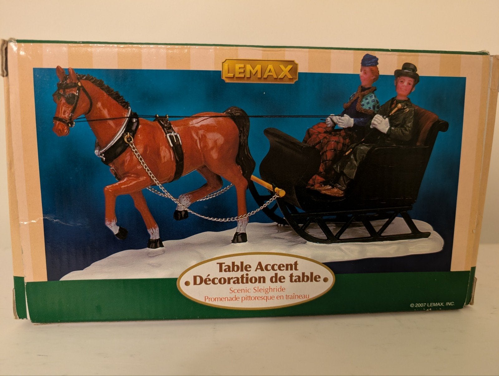Lemax Sleighride ,Paard + Slee + echtpaar in de sneeuw, Diversen, Ophalen of Verzenden, Zo goed als nieuw