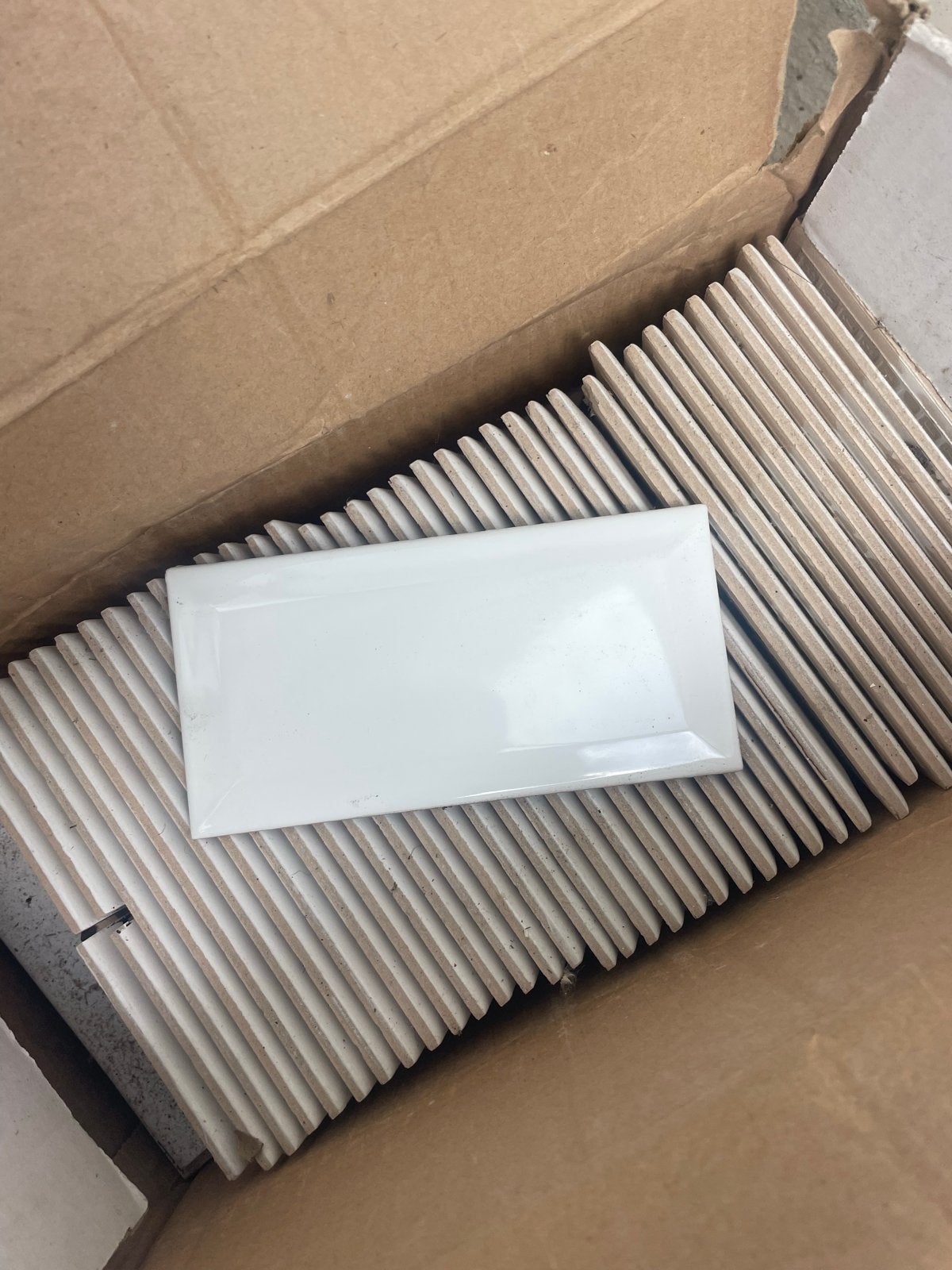 Bijna anderhalve doos metro tegeltjes 7,5x15 cm, Ophalen, Nieuw, Minder dan 20 cm, Minder dan 5 m²