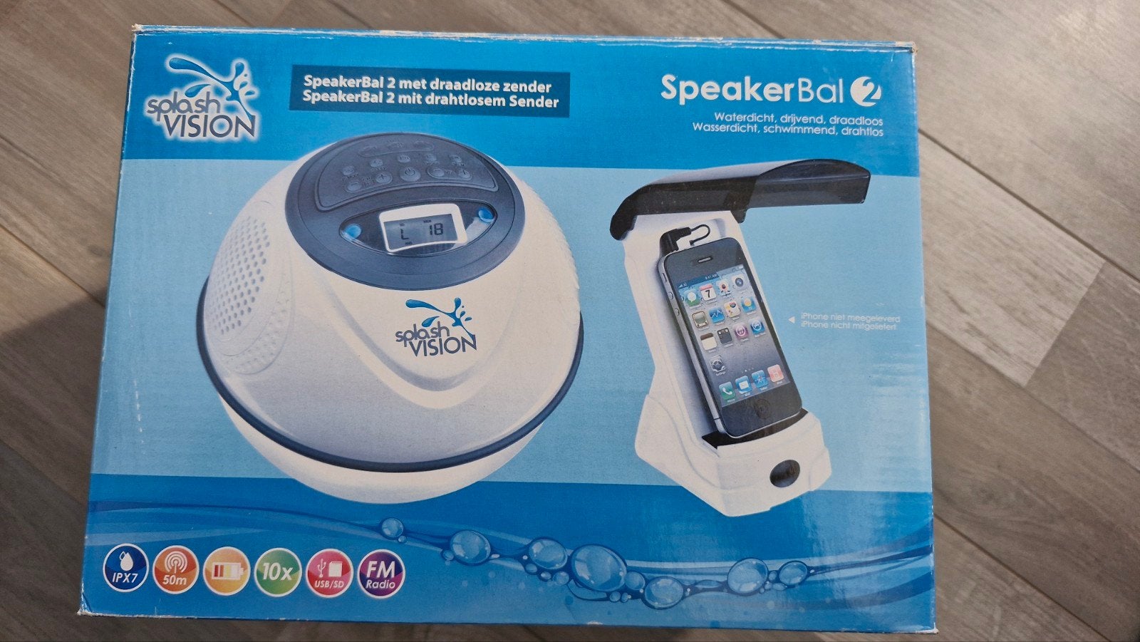 Splash Vision SpeakerBal 2 - Waterdichte radio, Ophalen of Verzenden, Nieuw, Overige typen, Overige merken