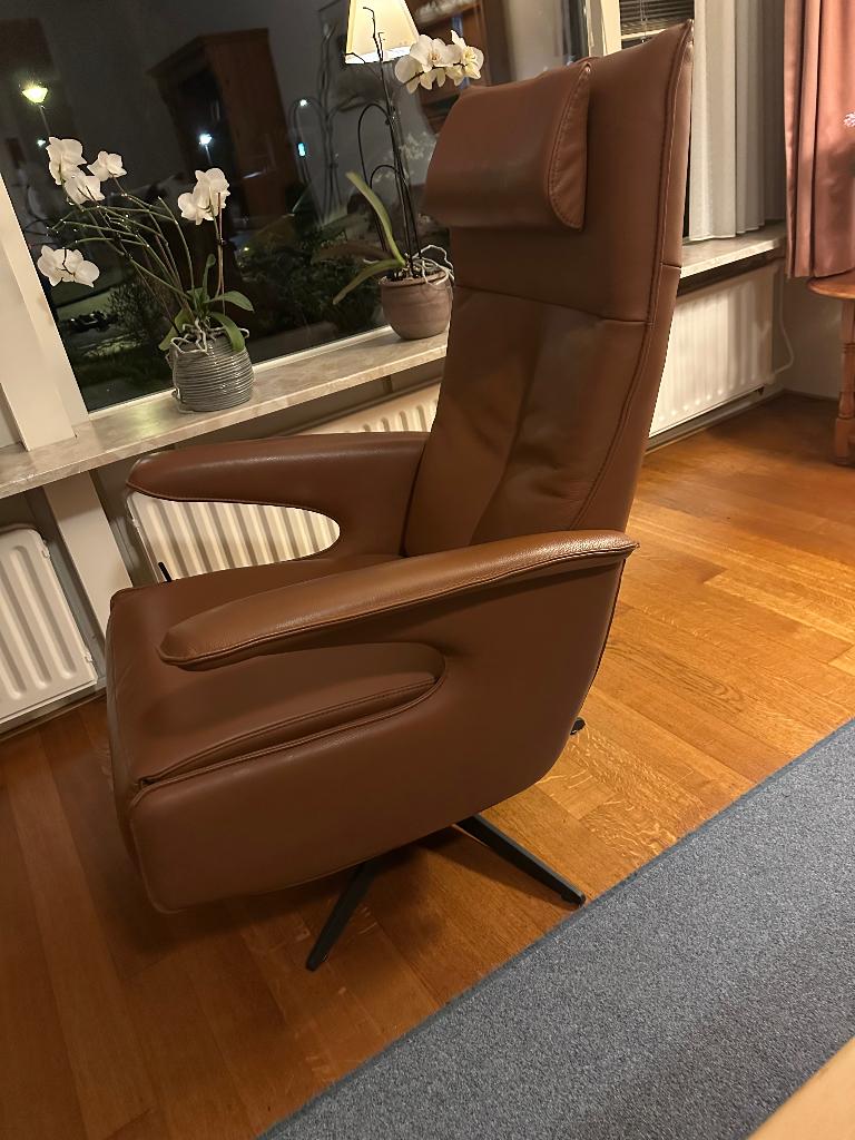 Relaxstoel, Huis en Inrichting, Fauteuils, Ophalen, Gebruikt, 75 tot 100 cm, Leer