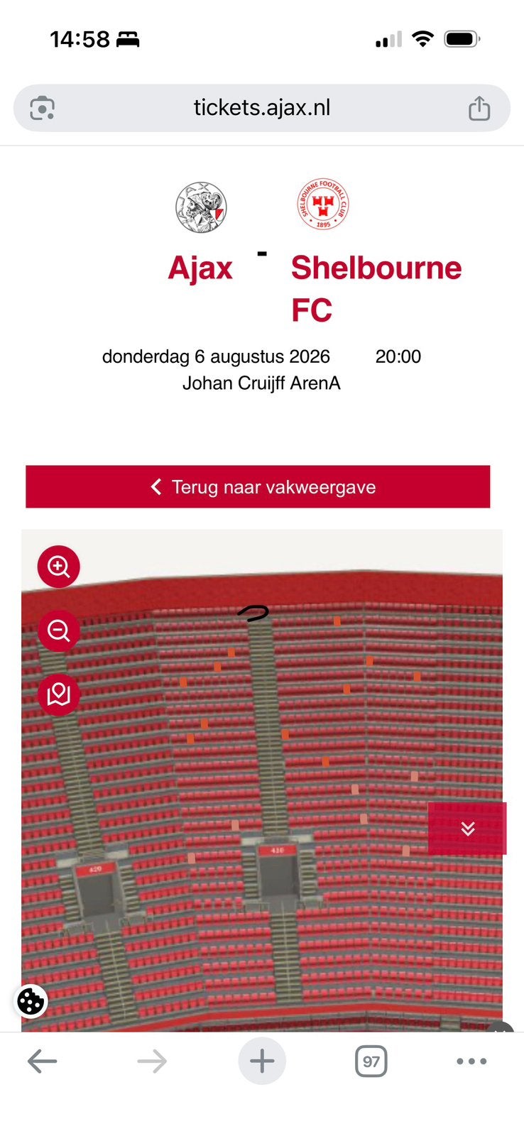 Ajax shelbourne zuid 2, Ophalen of Verzenden, Zo goed als nieuw