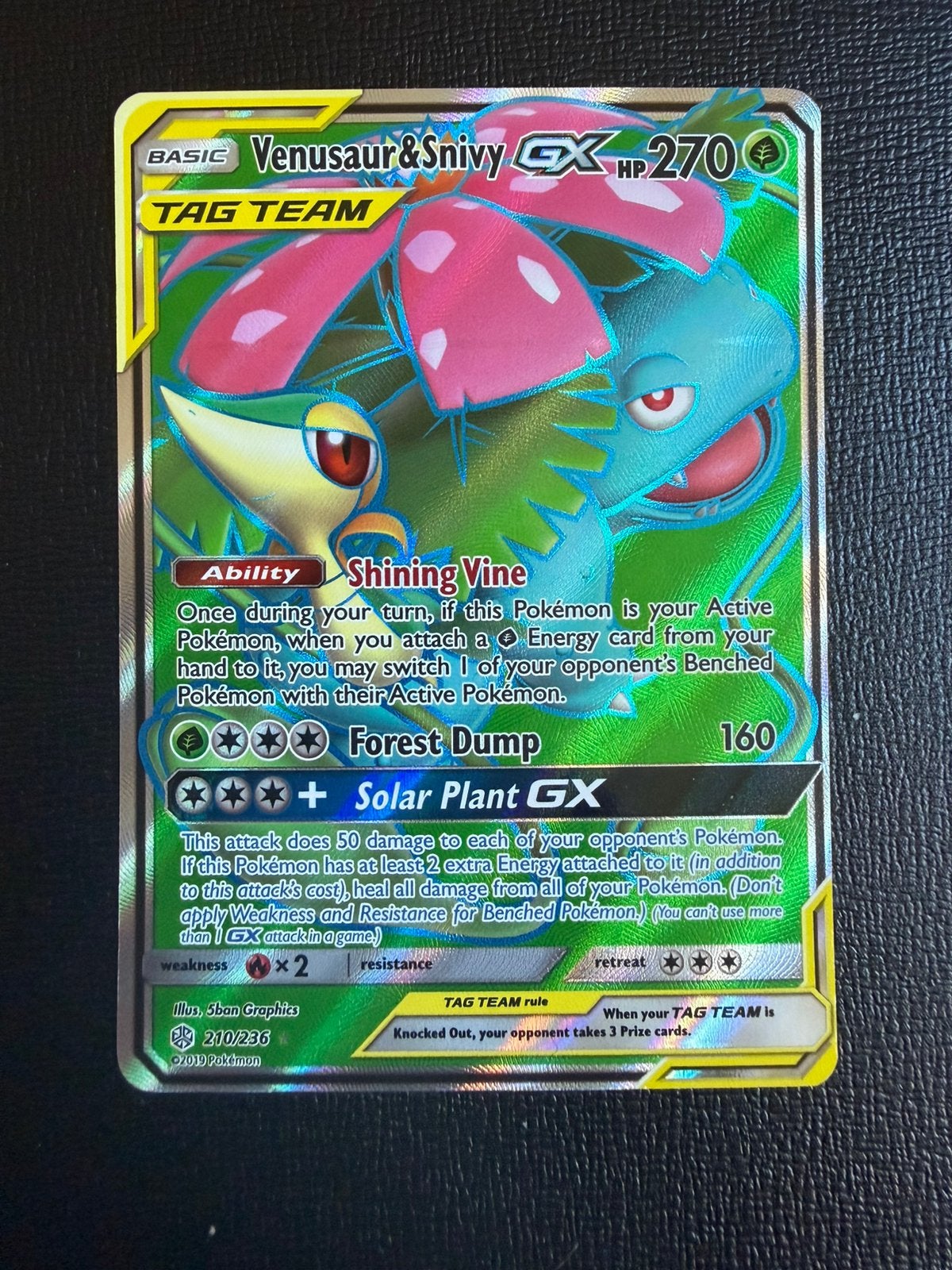 Pokemon Venusaur & Snivy GX 210/236, Ophalen of Verzenden, Zo goed als nieuw