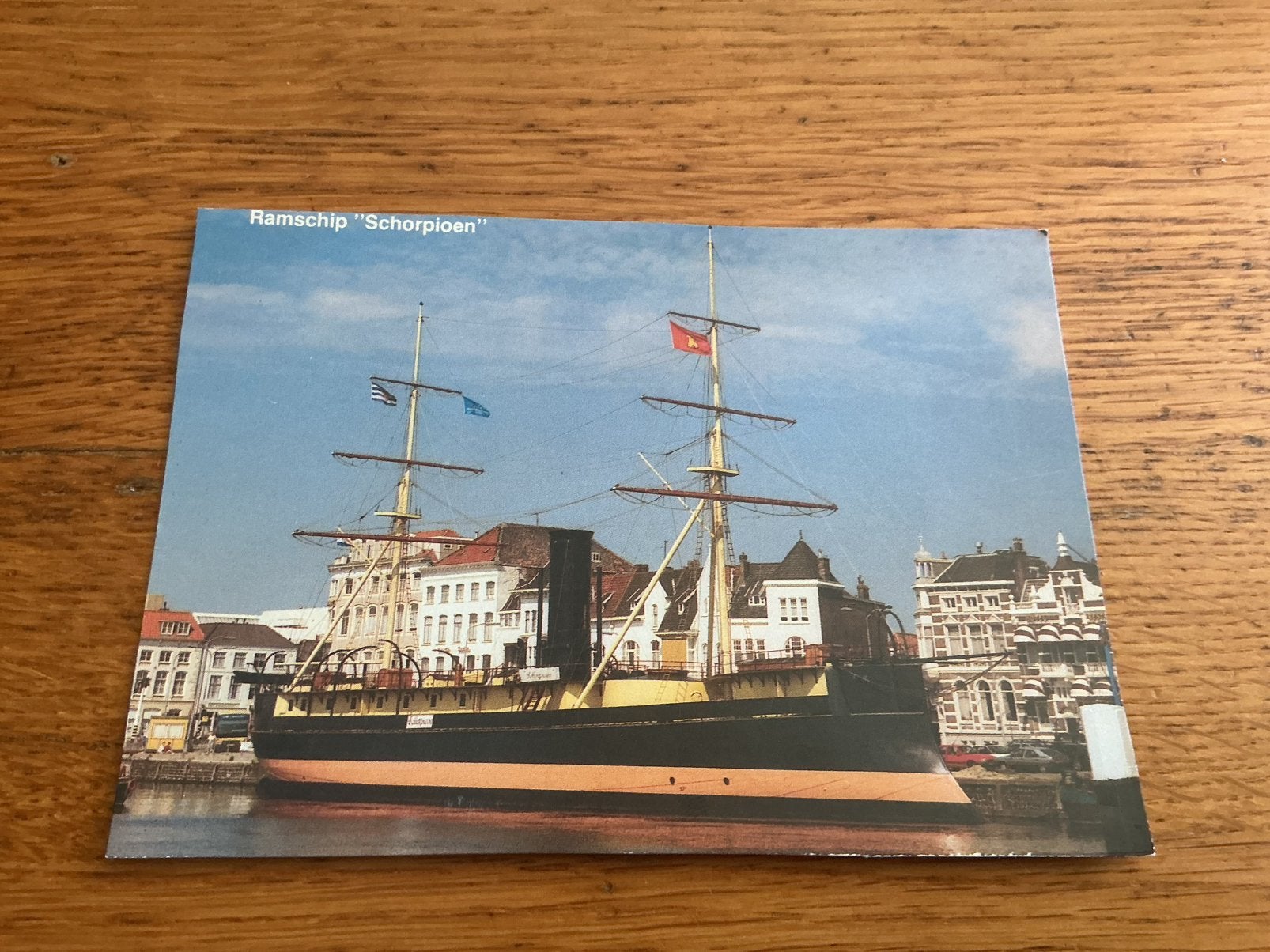 S761 Middelburg aan de kade ramschip SCHORPIOEN BIJGEKNIPT, Ophalen of Verzenden, Zeeland
