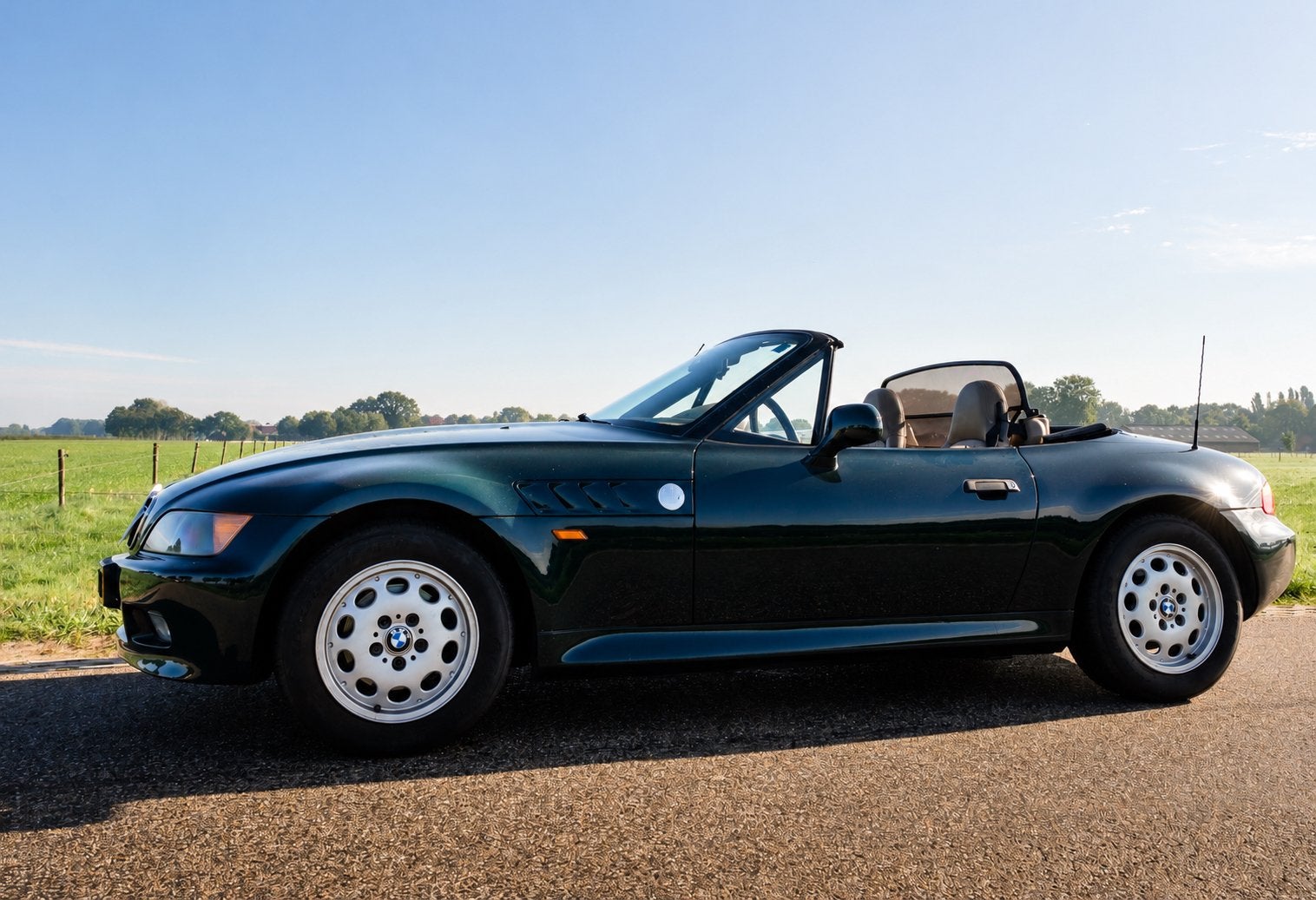 BMW Z3 1.9 Roadster | stoelv. | A/C | Leer |, Auto's, Automaat, Achterwielaandrijving, Cabriolet, 1895 cc
