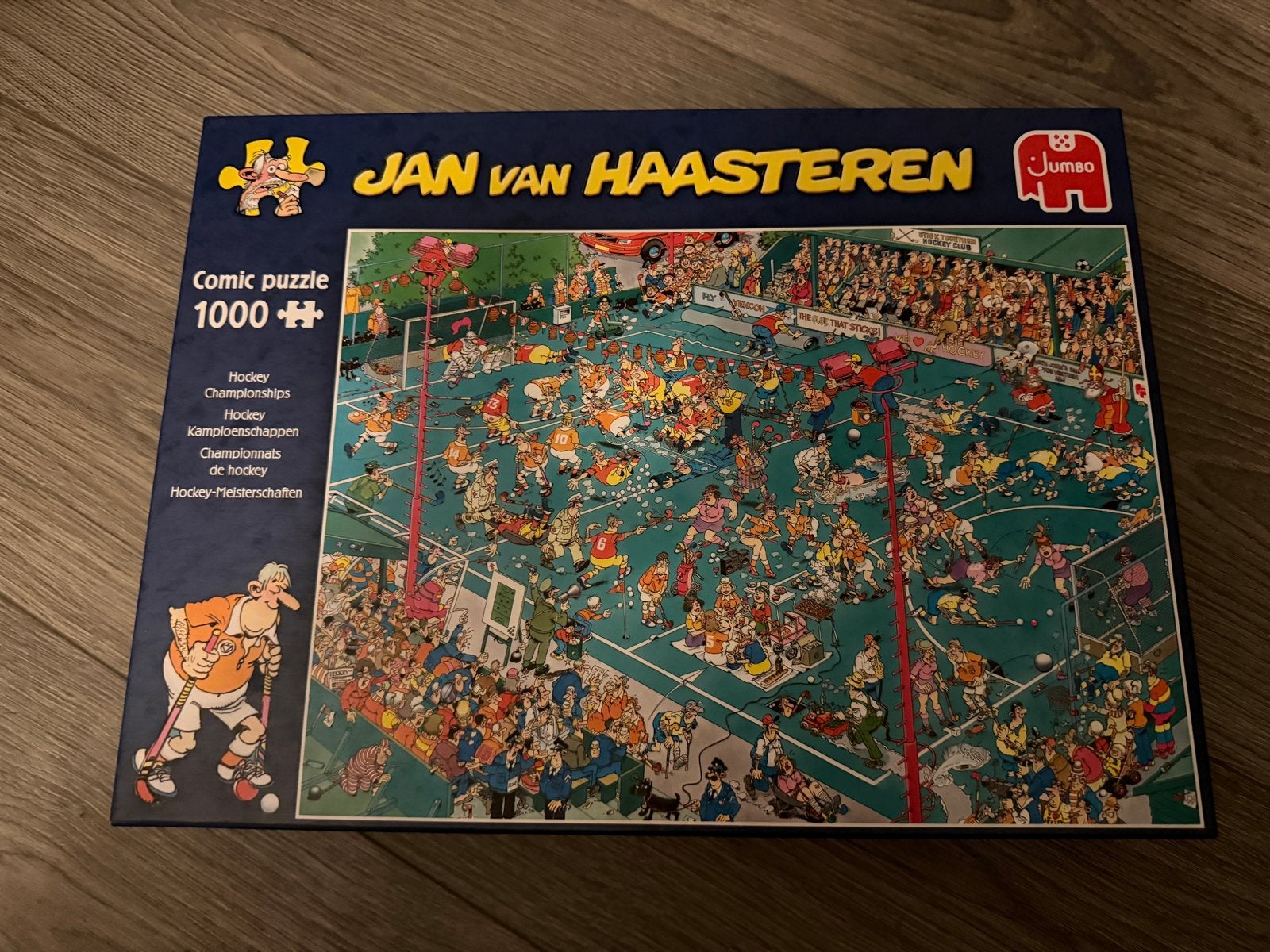 Jan van Haasteren Puzzels - Hockey Championships & Kapper, Ophalen of Verzenden, 500 t/m 1500 stukjes, Gebruikt, Legpuzzel