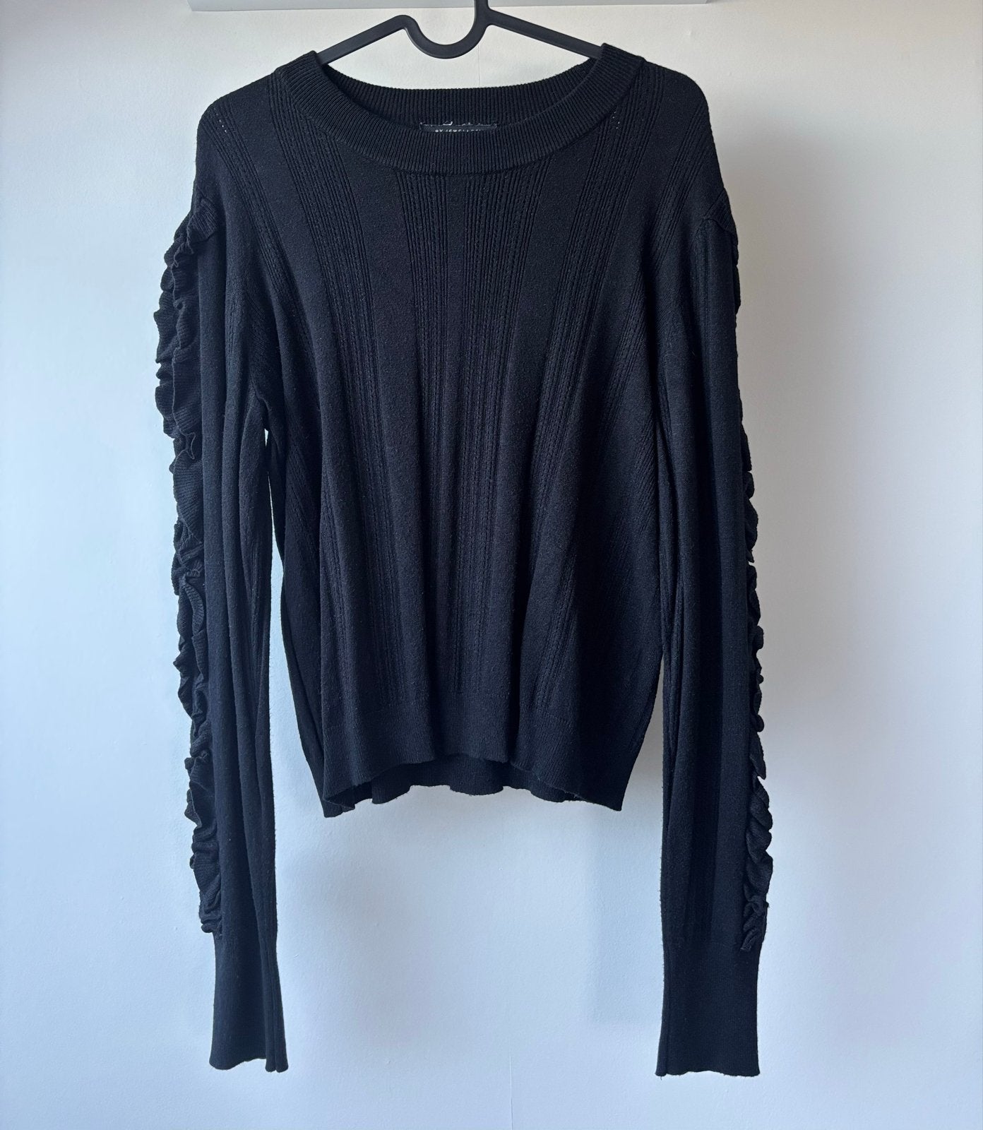 Zwarte trui met ruches van My Jewellery, Ophalen of Verzenden, Gedragen, Maat 38/40 (M), Zwart