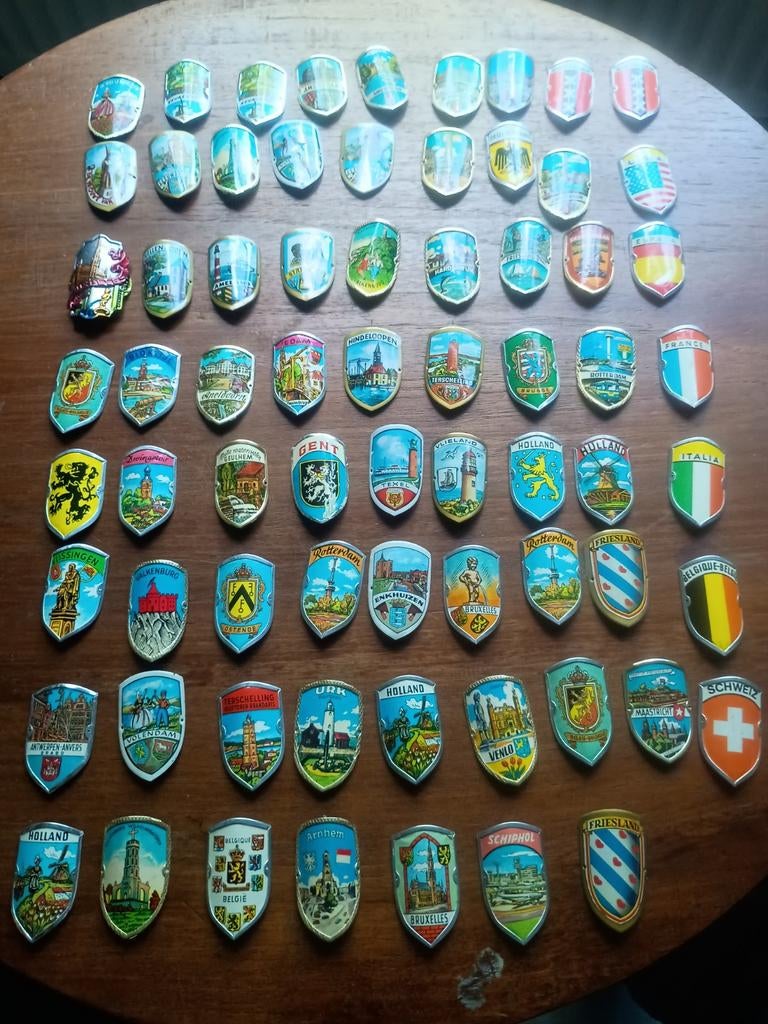 wandelstok plaatjes antiek geschiedenis schildjes, Ophalen of Verzenden, Geen, Geen, Geen