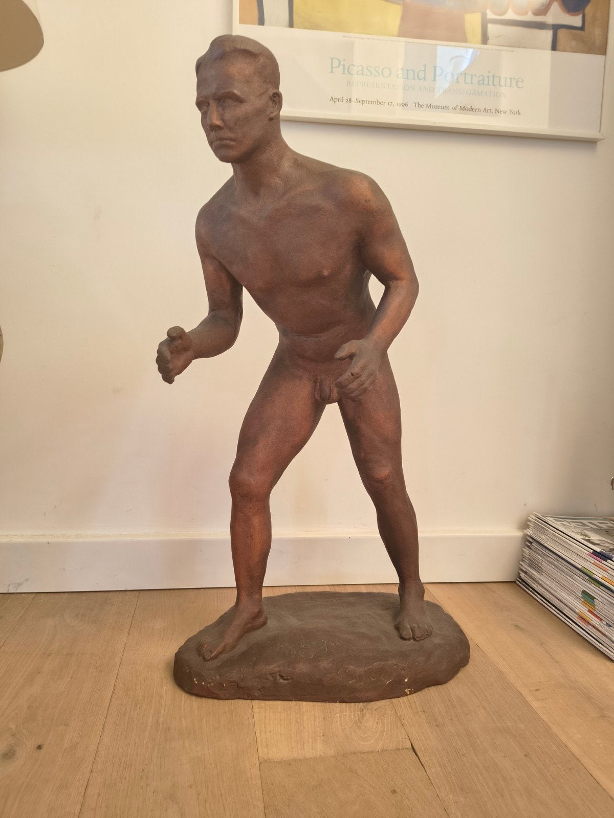 Monumentale sculptuur van een mannelijk naakt, Ophalen of Verzenden