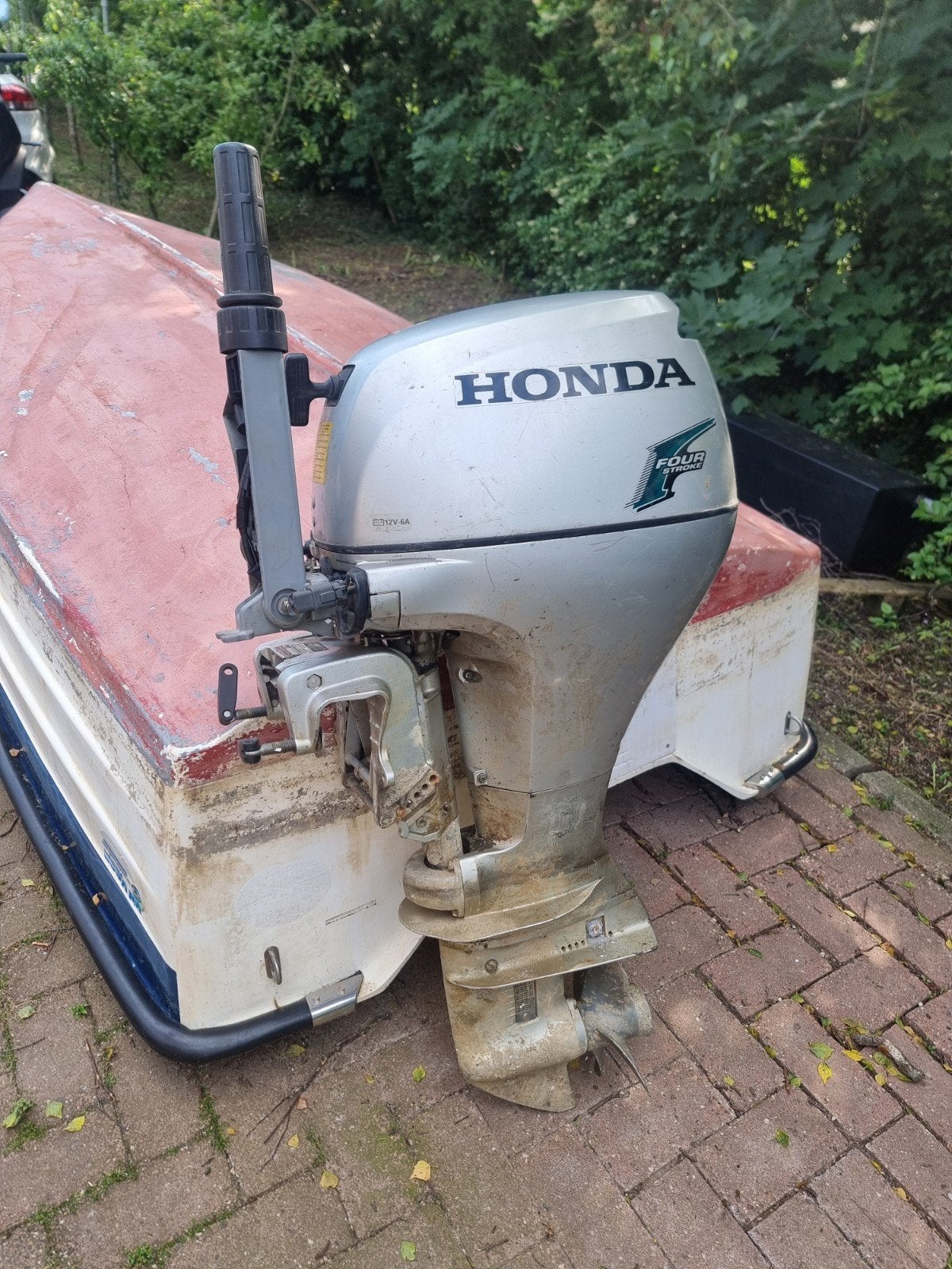 Visbootje ca. 4 meter 11kw Honda motor., Watersport en Boten, Motorboten en Motorjachten, Overige merken, Gebruikt, 4 m, 15 pk