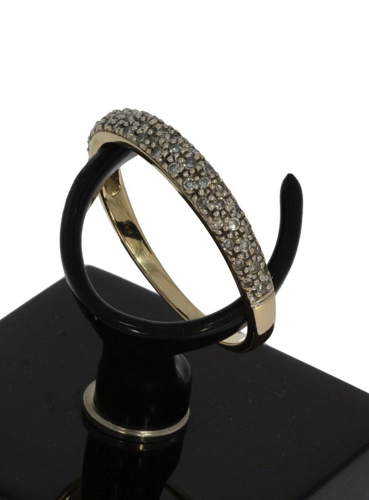 46 diamanten alliance 14k gouden dames ring briljant rij, 18 tot 19, Voordeelsieraden, Verzenden, Zo goed als nieuw