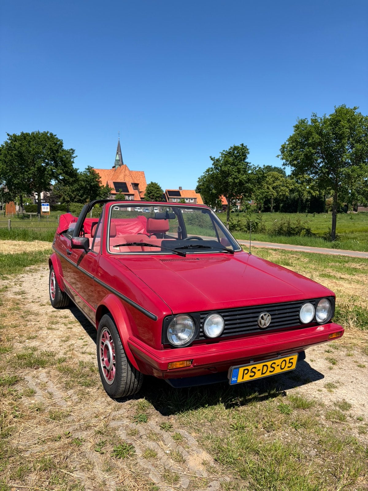 Volkswagen Golf 1.6 Cabriolet 53KW K6 1988 Rood, Voorwielaandrijving, 4 cilinders, 1595 cc, 1200 kg