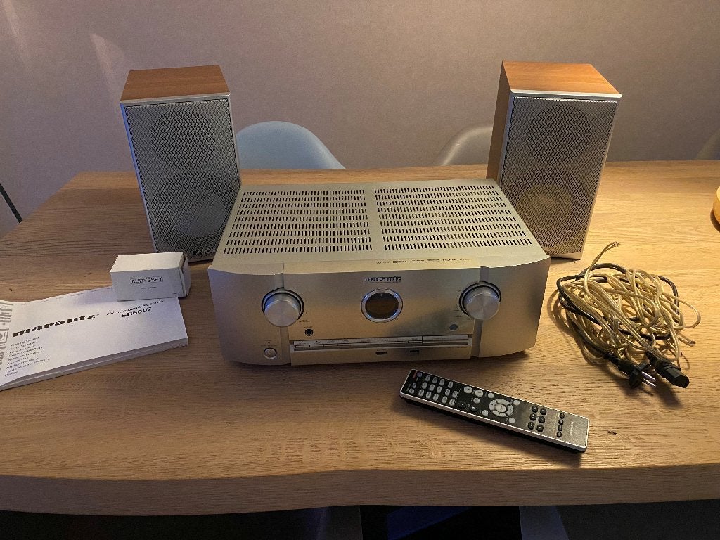 Marantz versterker SR50007 complete set met 2 Canton boxen, Gebruikt, 120 watt of meer, Ophalen, Marantz