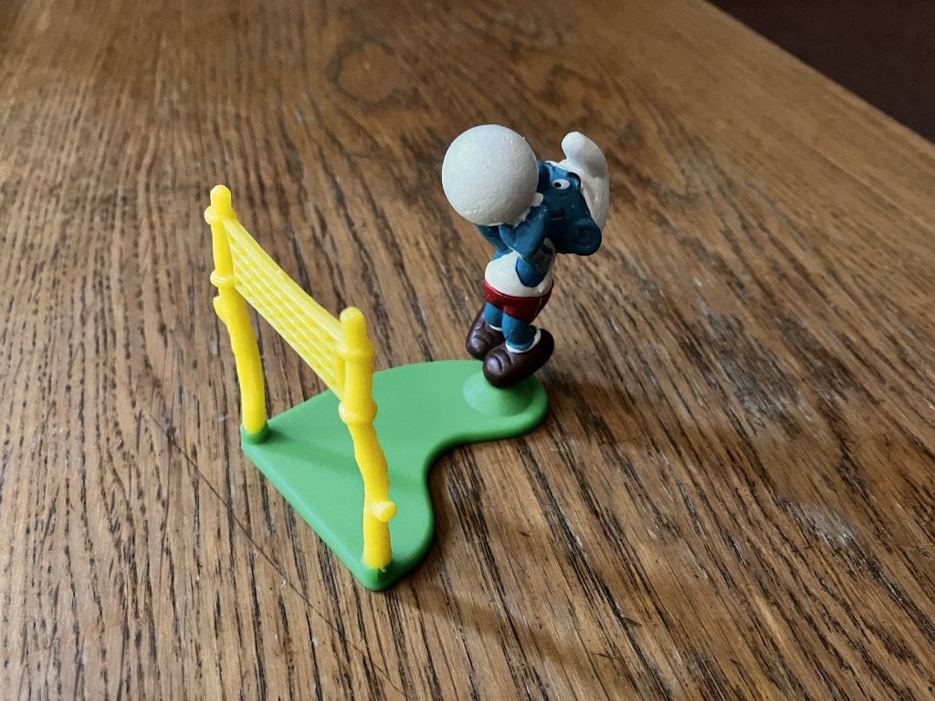 Volleybalsmurf (Schleich, 4.0223), Verzamelen, Smurfen, Ophalen of Verzenden, Gebruikt, Poppetje, Figuurtje of Knuffel