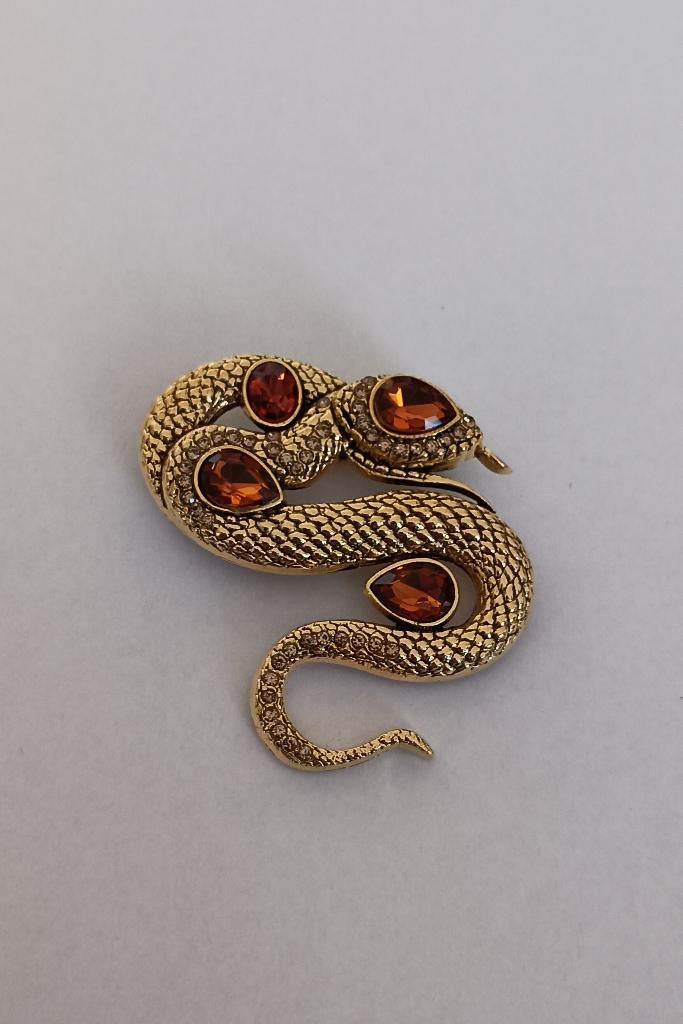 Slang broche, Overige materialen, 4 tot 7 cm, Overige kleuren, Nieuw