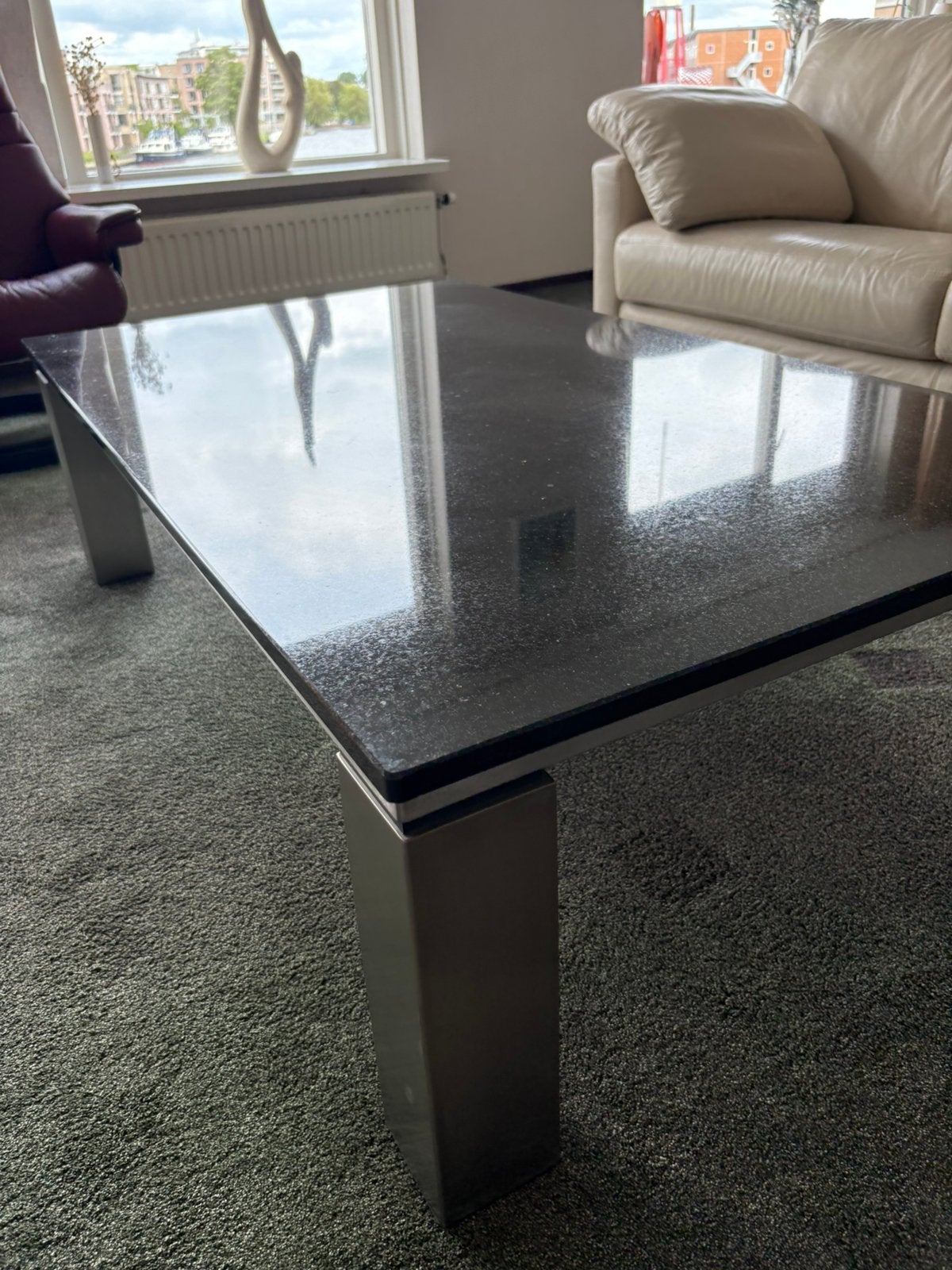 Salontafel natuursteen, Ophalen, 100 tot 150 cm, 50 tot 100 cm, Zo goed als nieuw