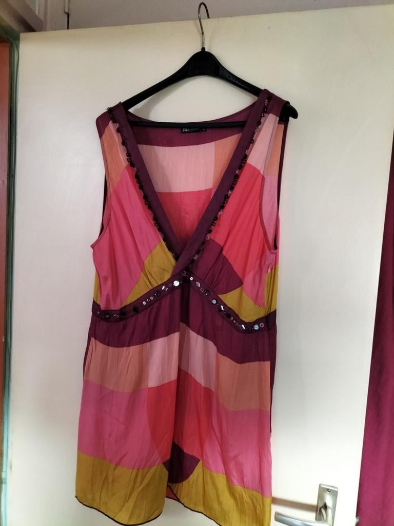 Leuke gekleurde tuniek van didi, Ophalen of Verzenden, Zo goed als nieuw, Maat 46/48 (XL) of groter, Carnaval