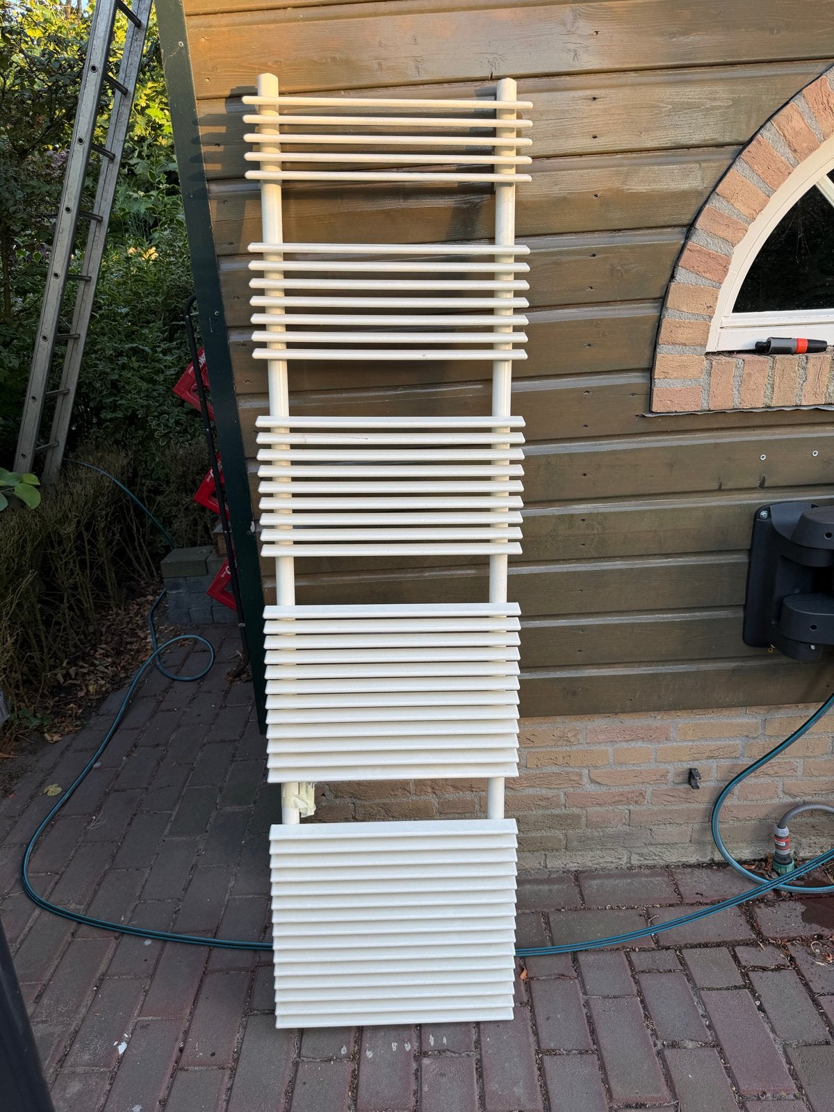 Witte handdoekradiator, gebruikt, Doe-het-zelf en Verbouw, Ophalen, Radiator, 60 tot 150 cm, 80 cm of meer