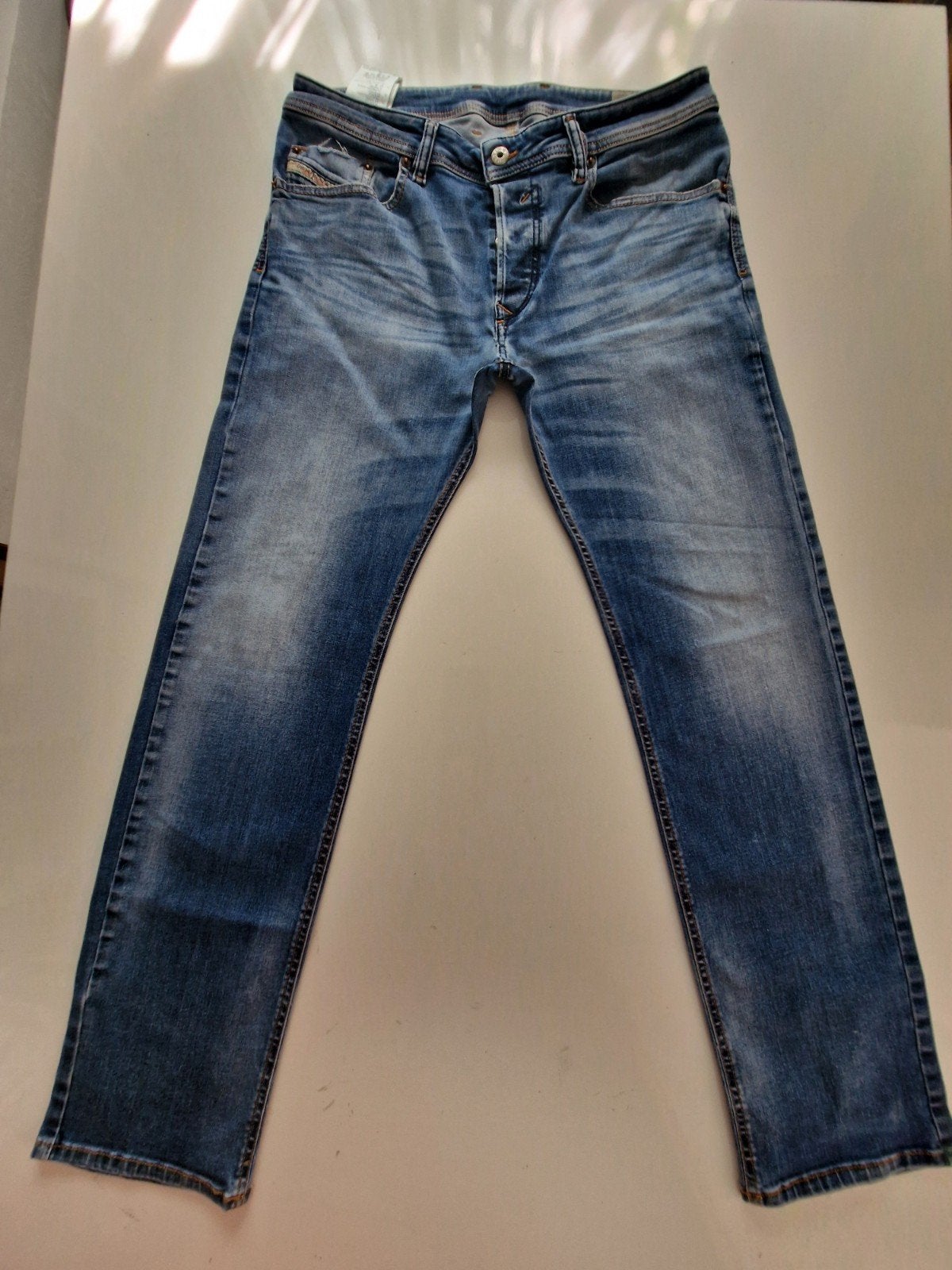 DIESEL WAYKEE REGULAR STRAIGHT STRETCH JEANS SIZE 31/32, Ophalen of Verzenden, Zo goed als nieuw, Blauw, W32 (confectie 46) of kleiner
