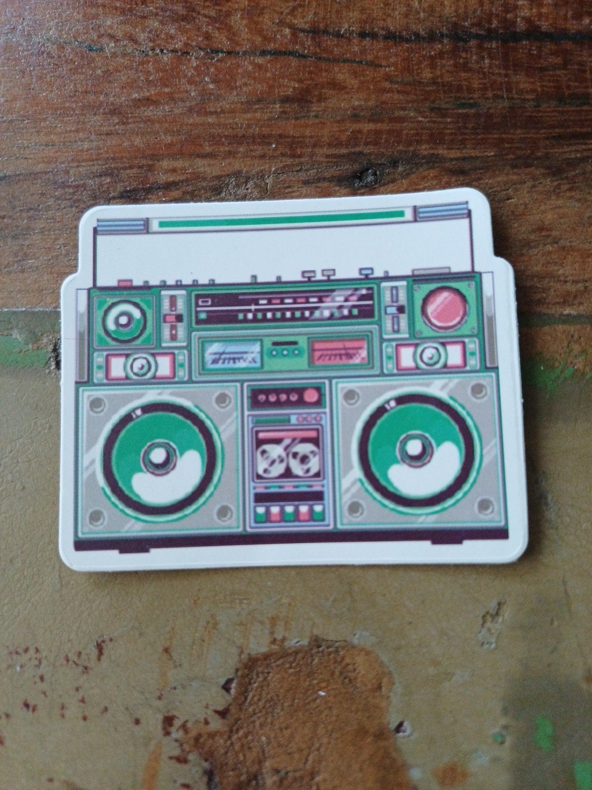 Retro Boombox Sticker - Jaren 80 Stijl, Ophalen of Verzenden, Nieuw, Sticker