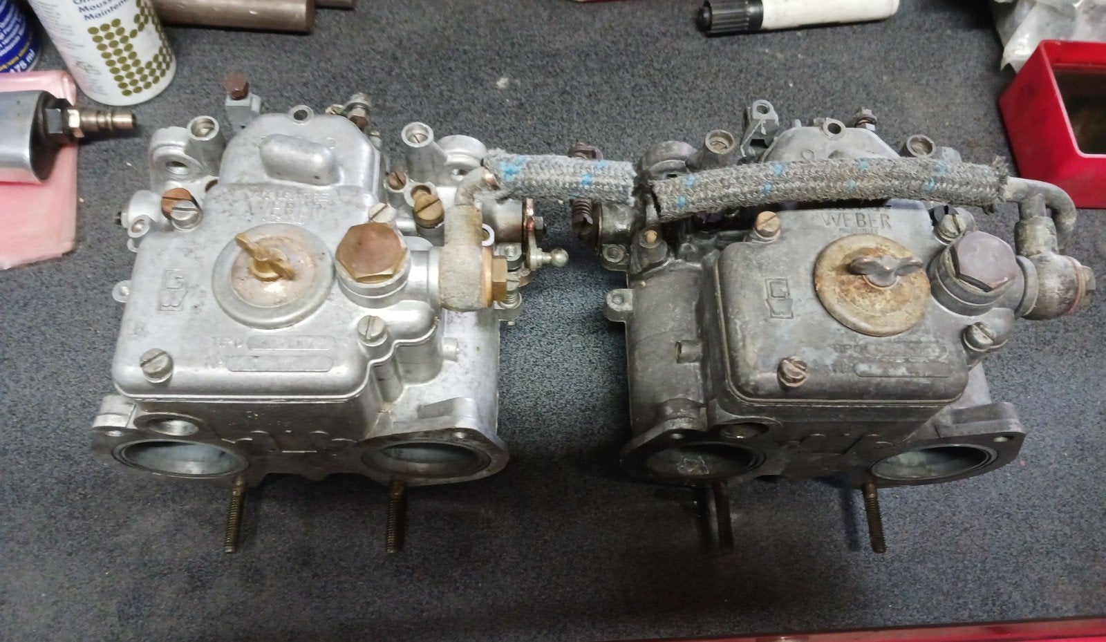 2x dubbele Weber40DCOE E107 Carburateur, Ophalen, Gebruikt