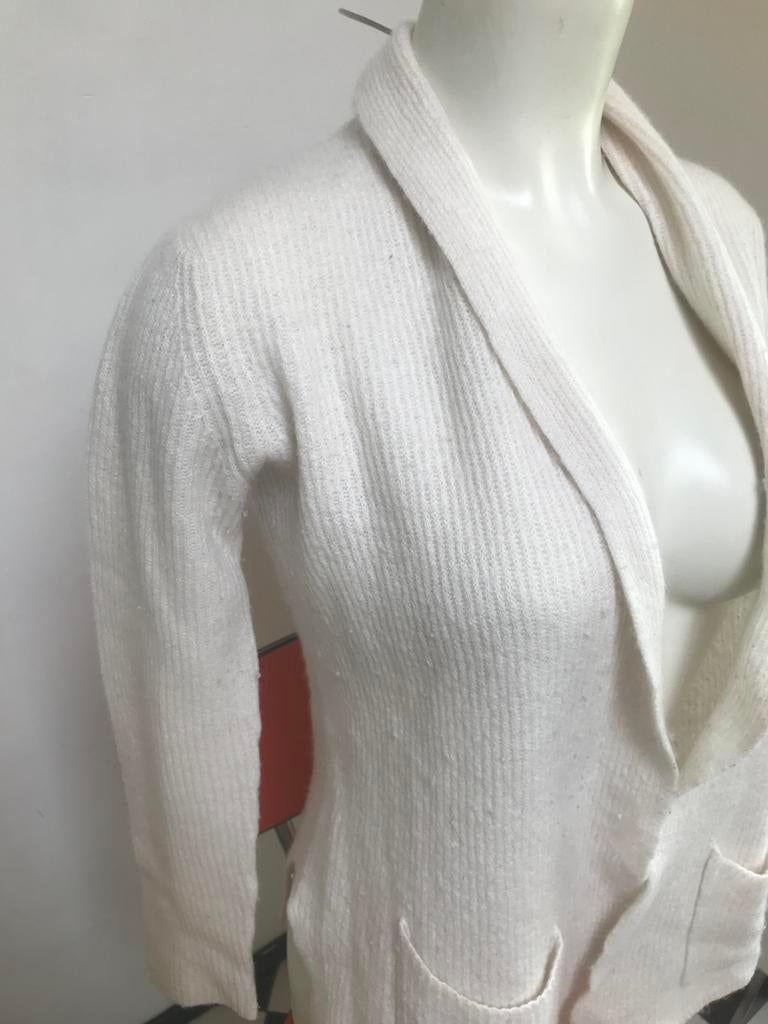 Emotions by b f wol wollen cashmere openvallend vest wit 36, Kleding | Dames, Wit, Ophalen of Verzenden, Zo goed als nieuw, X
