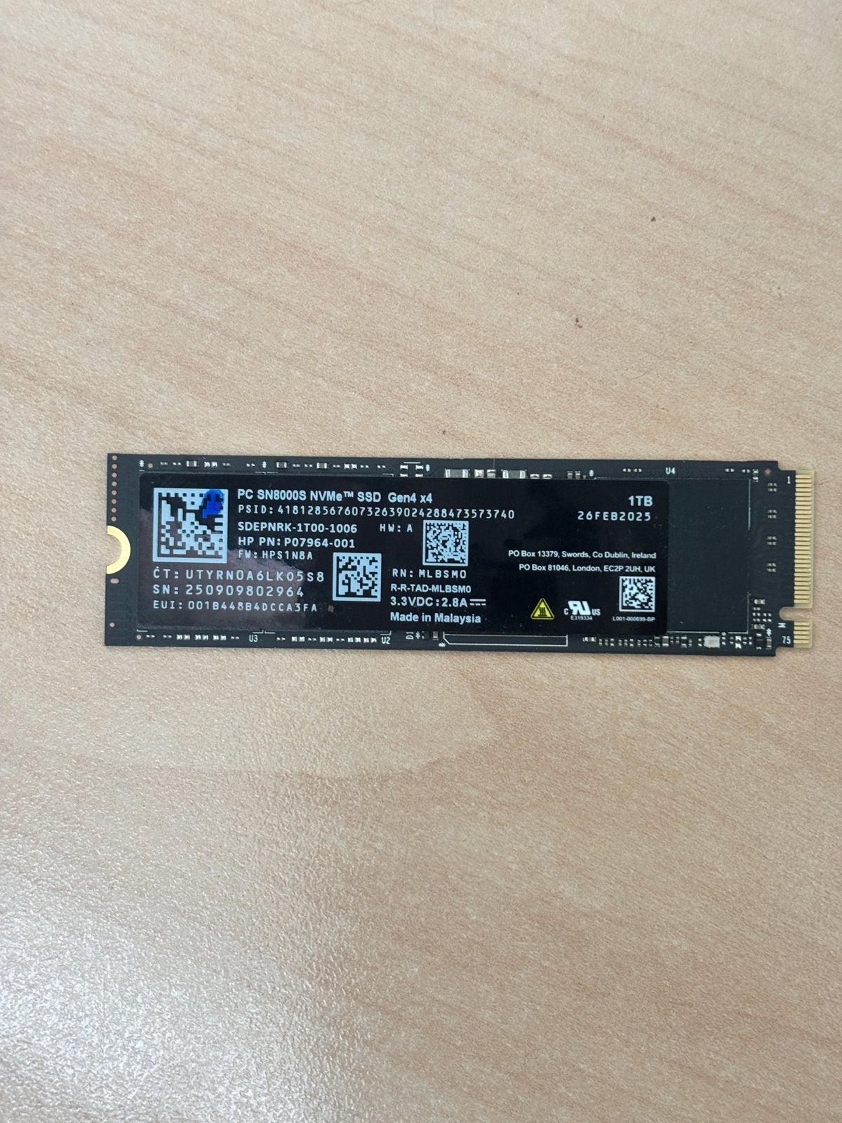 Sandisk SSD 1TB, Intern, SSD, Ophalen of Verzenden, Zo goed als nieuw