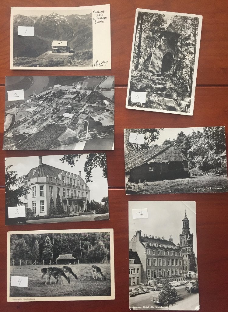Ansichtkaarten Stad en Dorp - zwart wit, Verzamelen, Ophalen of Verzenden, Gelopen, Zuid-Holland