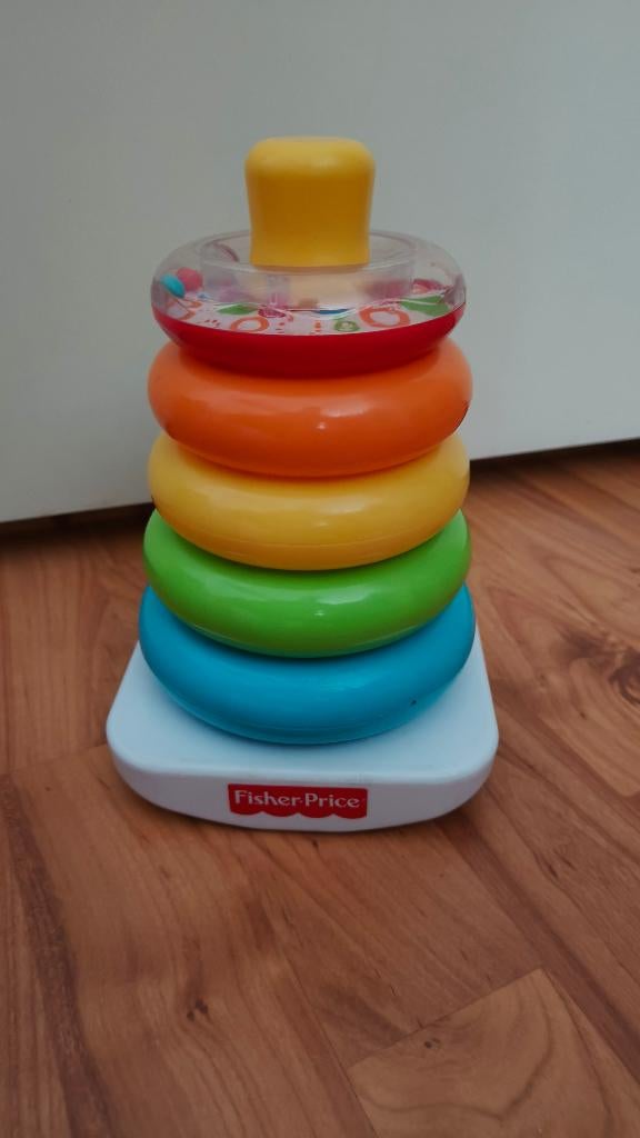 Fisher Price Regenboog Ringen stapelen 6 mnd+ de originele !, Ophalen of Verzenden, Zo goed als nieuw, Speelset