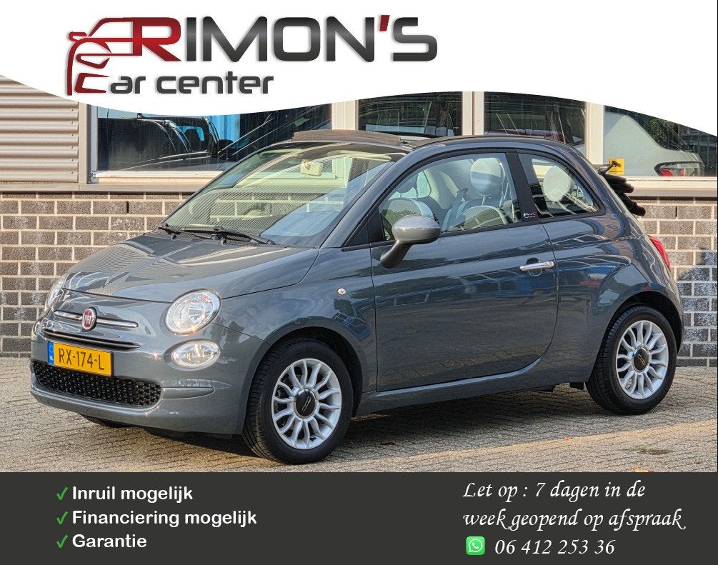 Fiat 500 C 0.9 TwinAir Turbo Cabrio 6-12-24 Maanden Garantie, Gebruikt, Cabriolet, Origineel Nederlands, Bedrijf