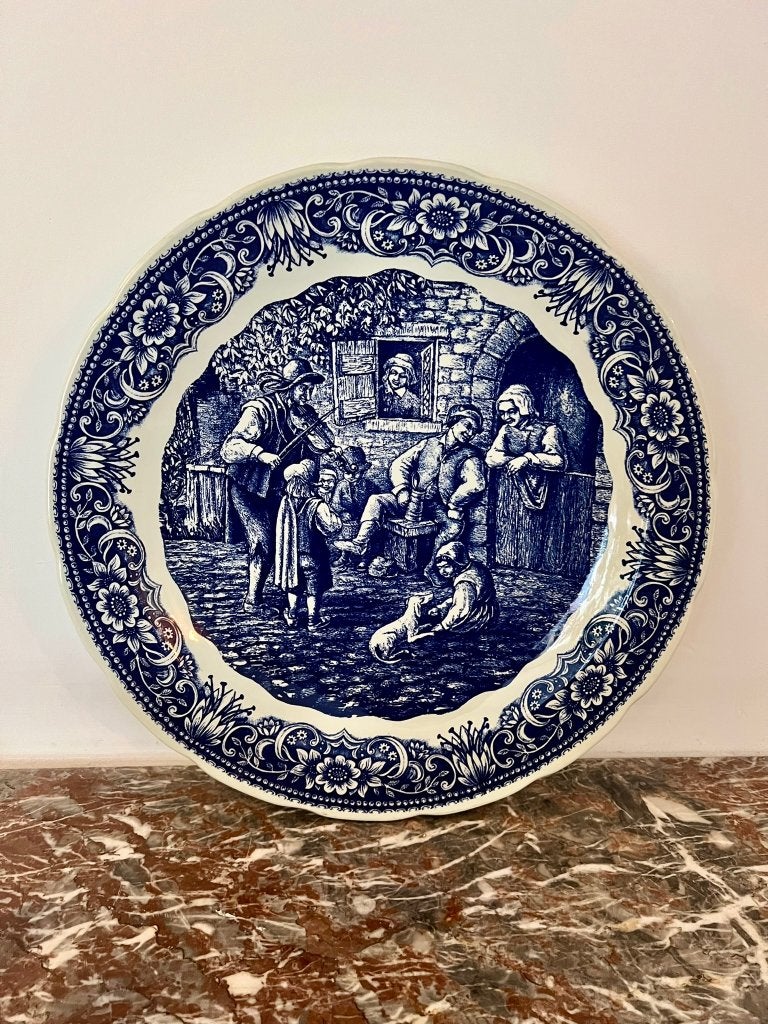 Sierbord van Boch La Louvière in de stijl van Delfts blauw, Ophalen of Verzenden