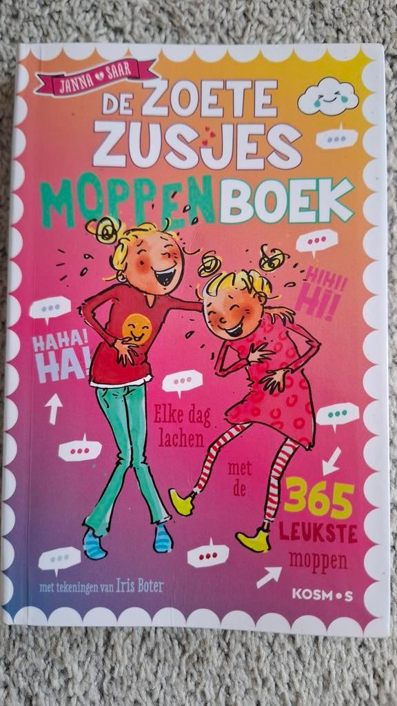 De Zoete Zusjes Moppenboek - 365 leukste moppen, Boeken, Ophalen of Verzenden, Zo goed als nieuw, Janna Saar, Fictie algemeen