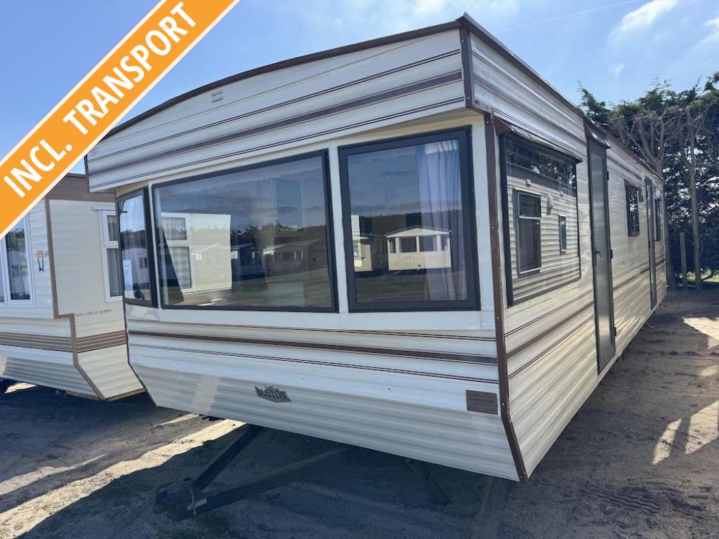 Boston stacaravan 9x3 met 2 slaapkamers, Tot en met 4