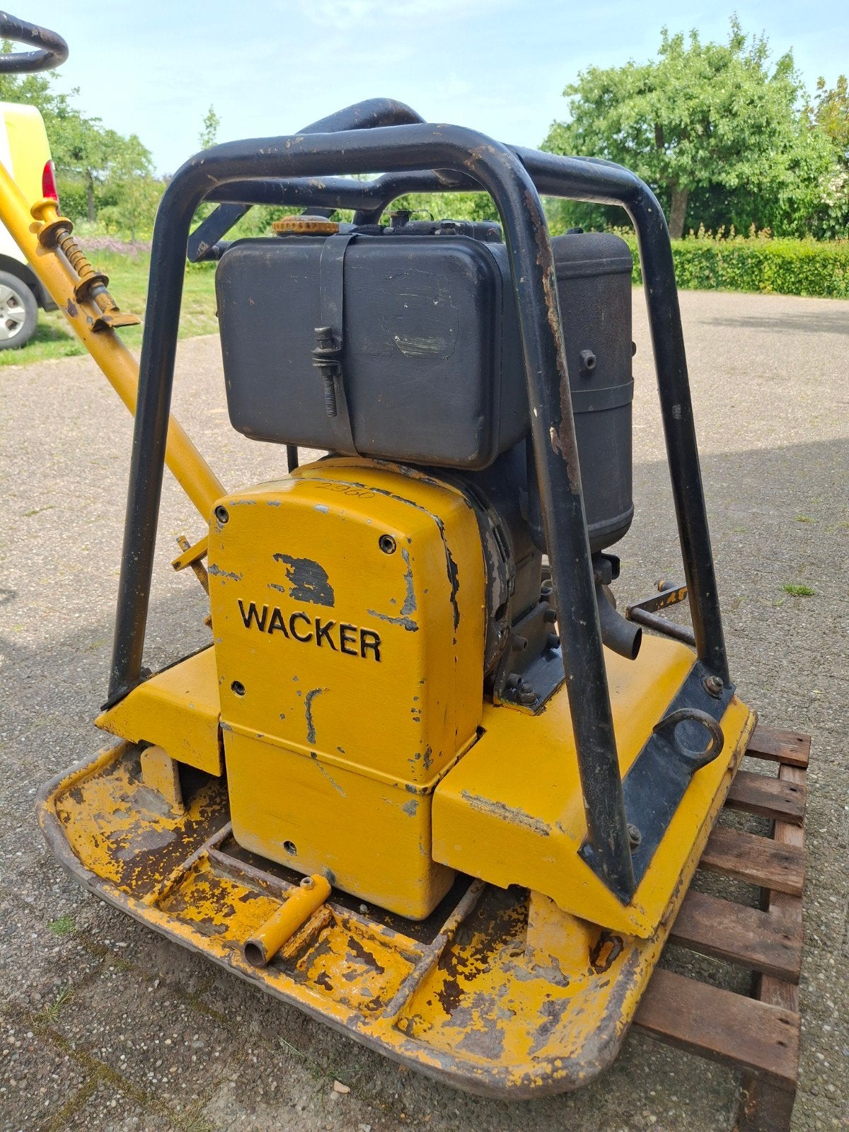 Wacker trilplaat met Hatz dieselmotor, Ophalen, Gebruikt