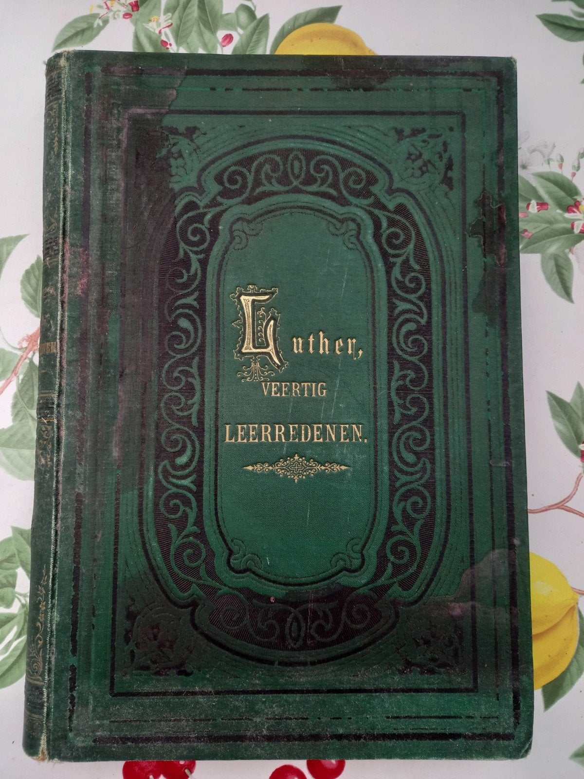 B Antiek boek: Luther, Veertig Leerredenen (groen), Antiek en Kunst, Antiek | Boeken en Bijbels, Ophalen of Verzenden, Luther