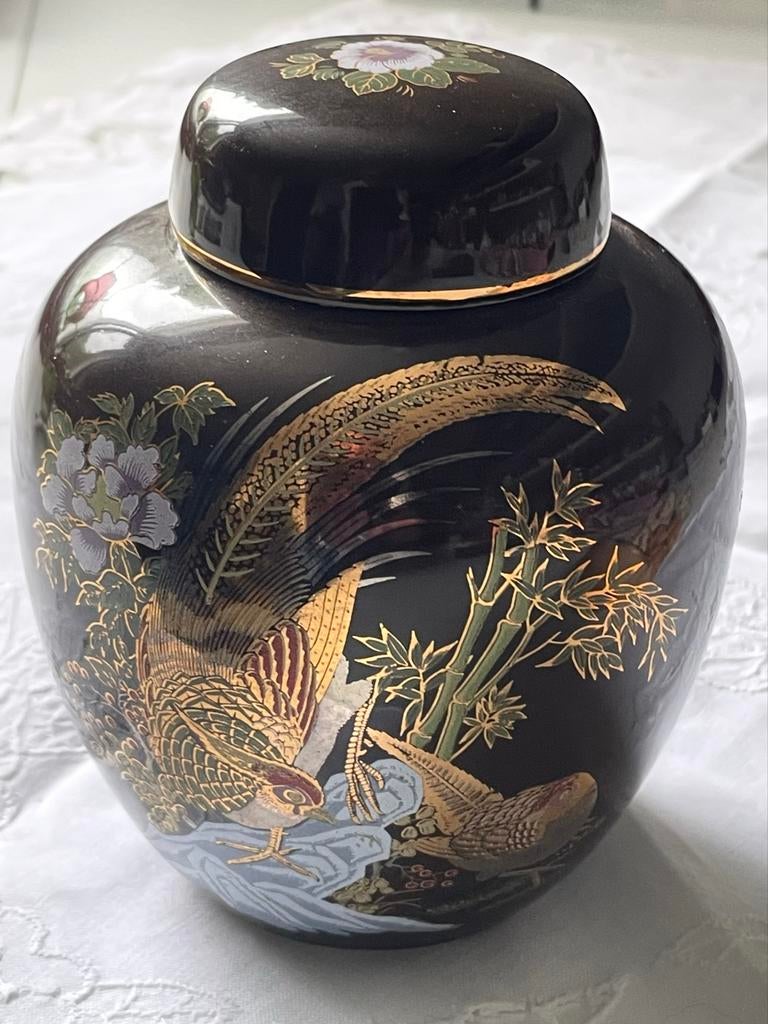 Vintage Gemberpot met Oosterse Decoratie, Ophalen