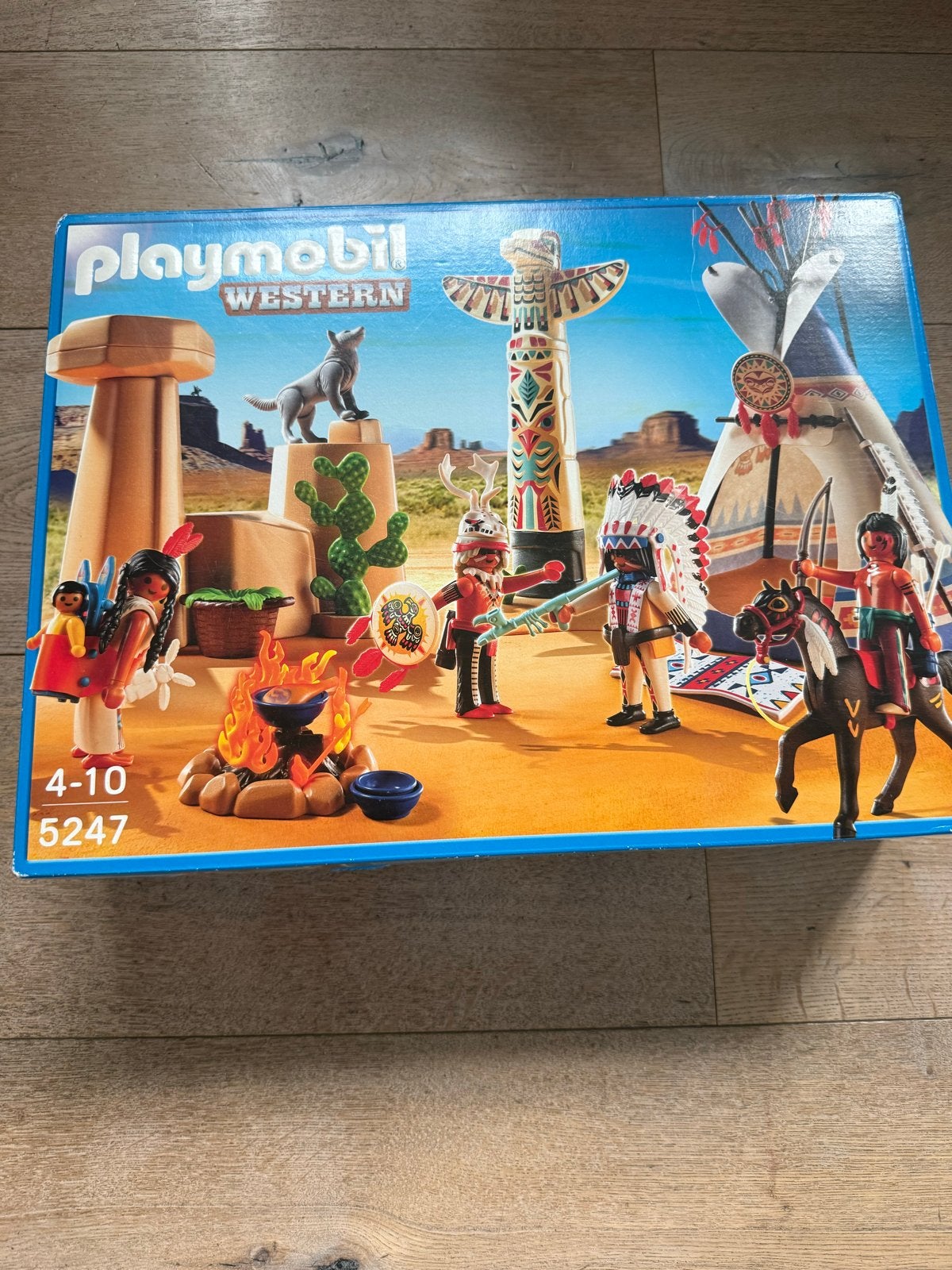 Playmobil Western 5247 - Indiaans kamp (mist onderdelen), Gebruikt, Complete set, Overige typen, Historisch