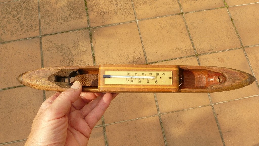 Thermometer (in schietspoel van weefgetouw bevestigd), Ophalen of Verzenden