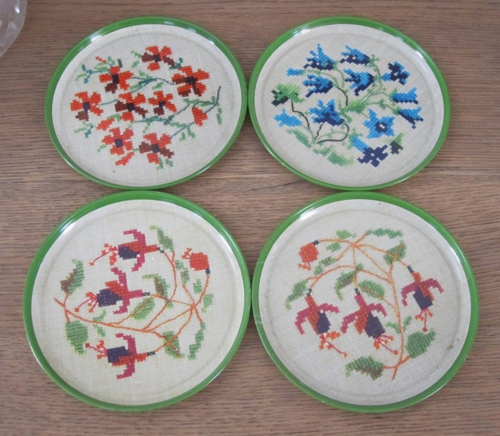 Retro onderzetters van blik, Antiek en Kunst, Ophalen of Verzenden