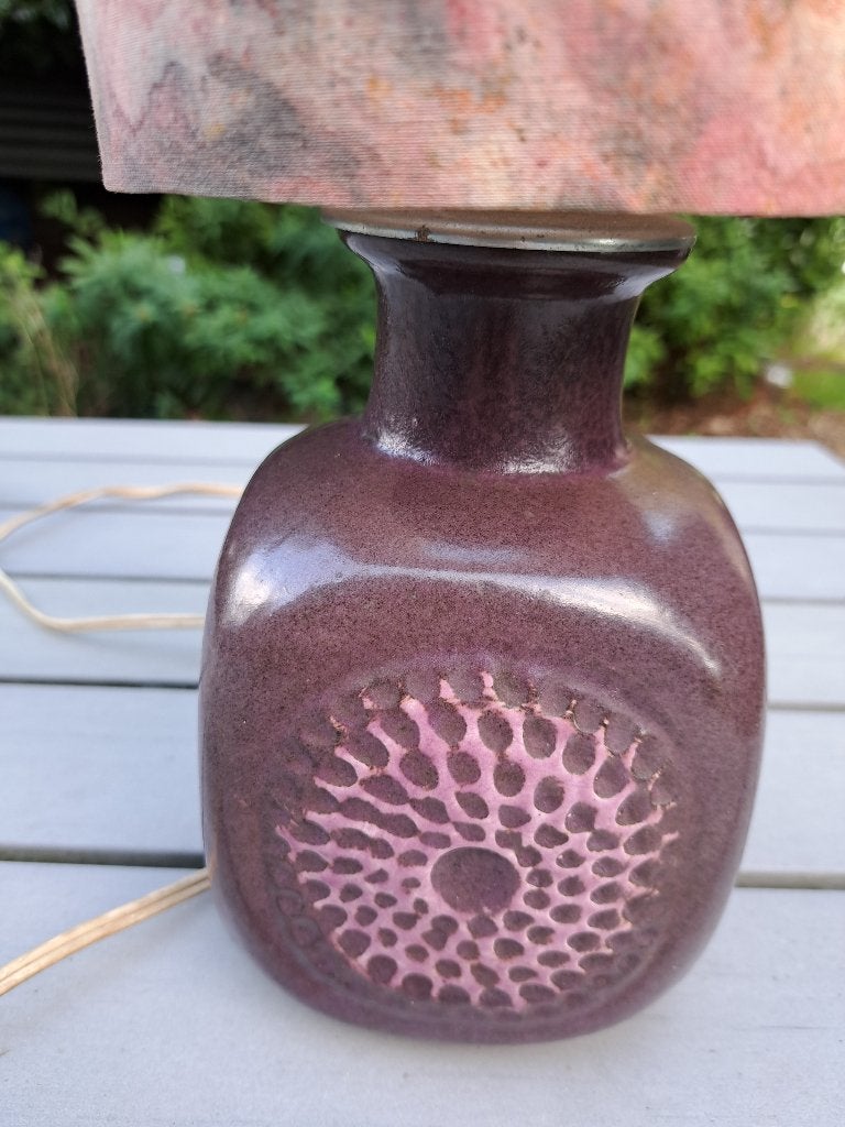 Vintage lamp Bay Keramik West Germany 80 17 paars, Ophalen of Verzenden
