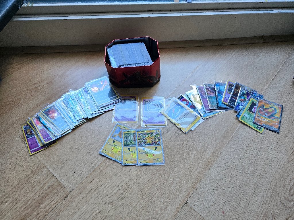 Pokemon kaarten, Ophalen of Verzenden, Gebruikt, Meerdere kaarten, Foil
