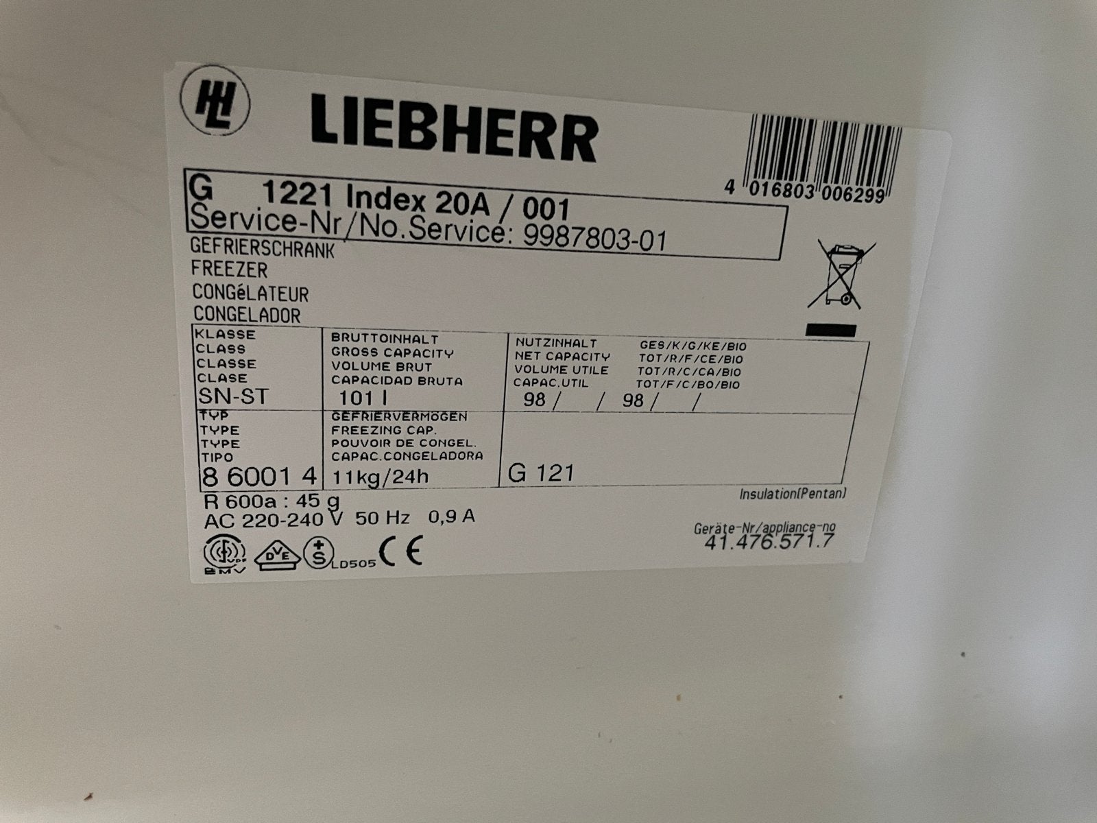 Foto 8 van Liebherr Comfort Vrieskast